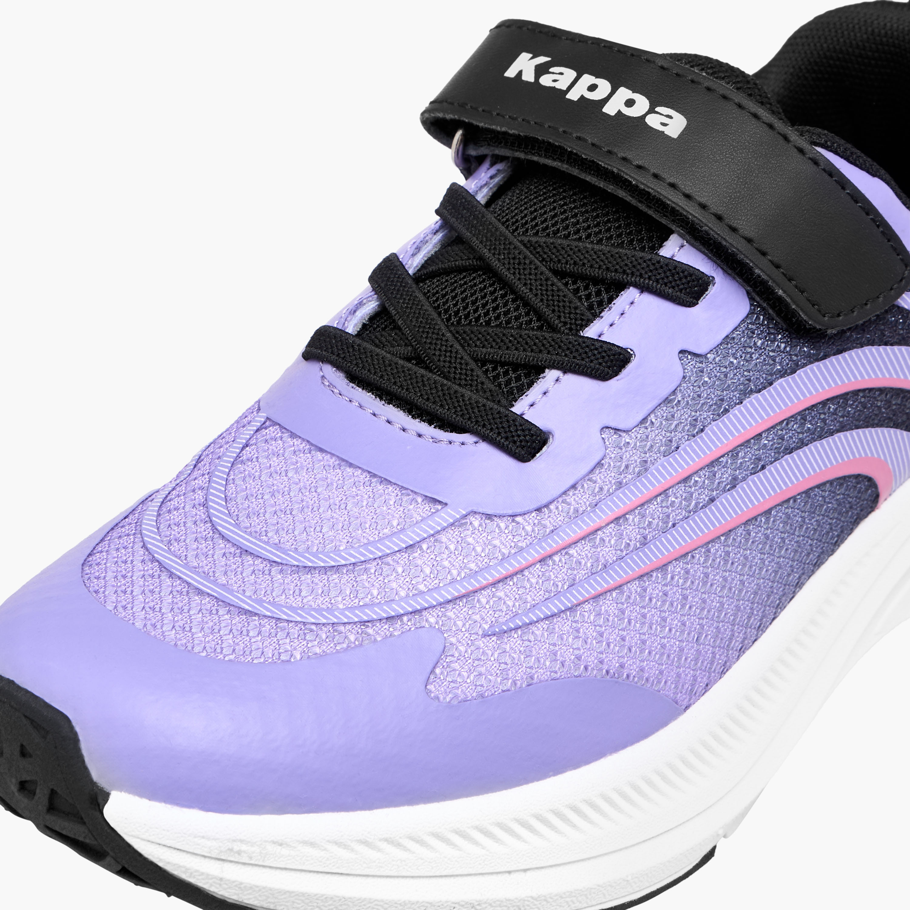 Kappa Girls' Textured Sports Shoes with Hook and Loop Closure-girls-shoes-sneakers-image-4