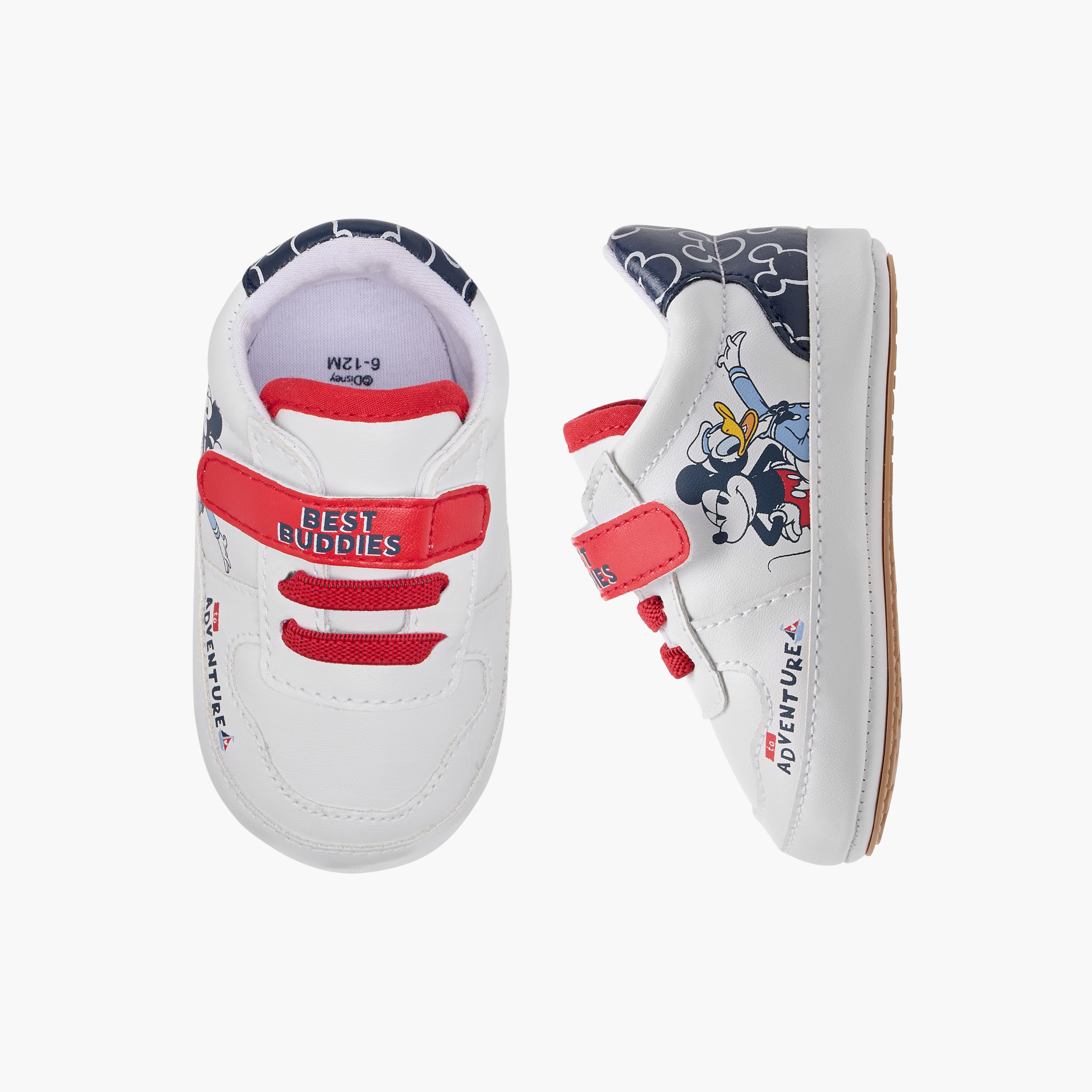 بوت بطبعات ميكي ماوس وديزي داك بشريط إغلاق لاصق من جونيورز-baby-boys-shoes-closedshoes-image-1