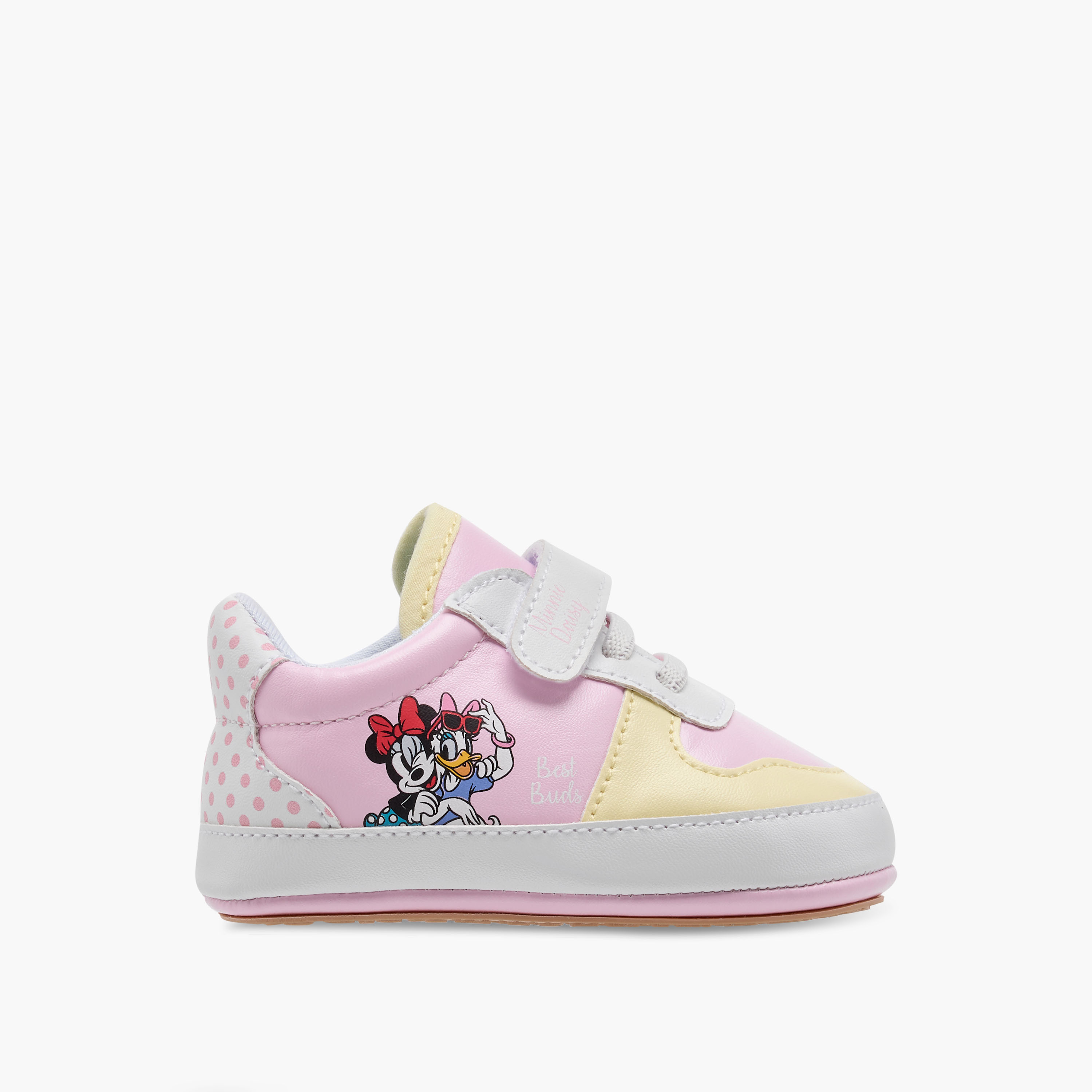 Juniors Minnie Mouse and Daisy Duck Print Booties with Hook and Loop Closure-baby-girls-shoes-closedshoes-image-3