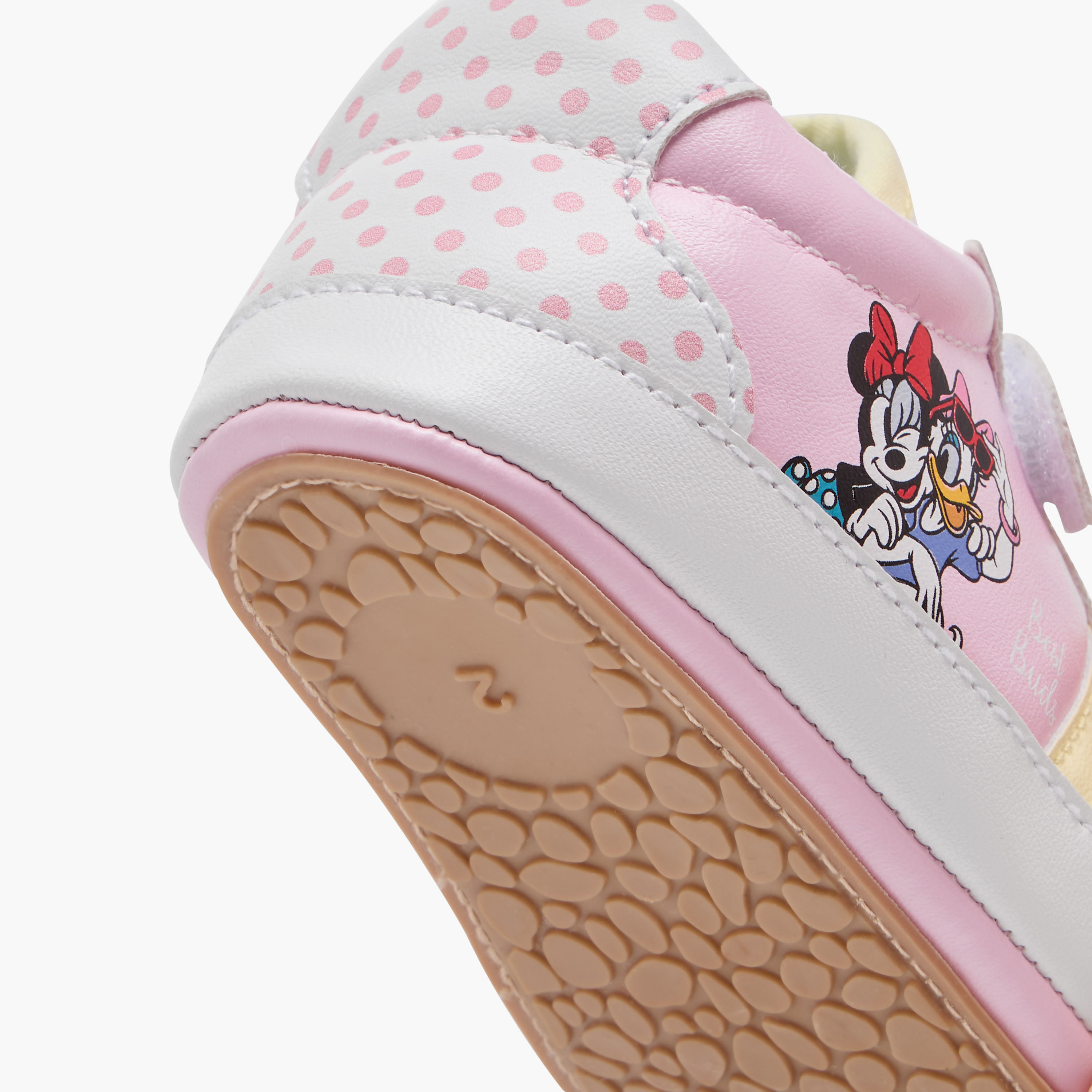 Juniors Minnie Mouse and Daisy Duck Print Booties with Hook and Loop Closure-baby-girls-shoes-closedshoes-image-4