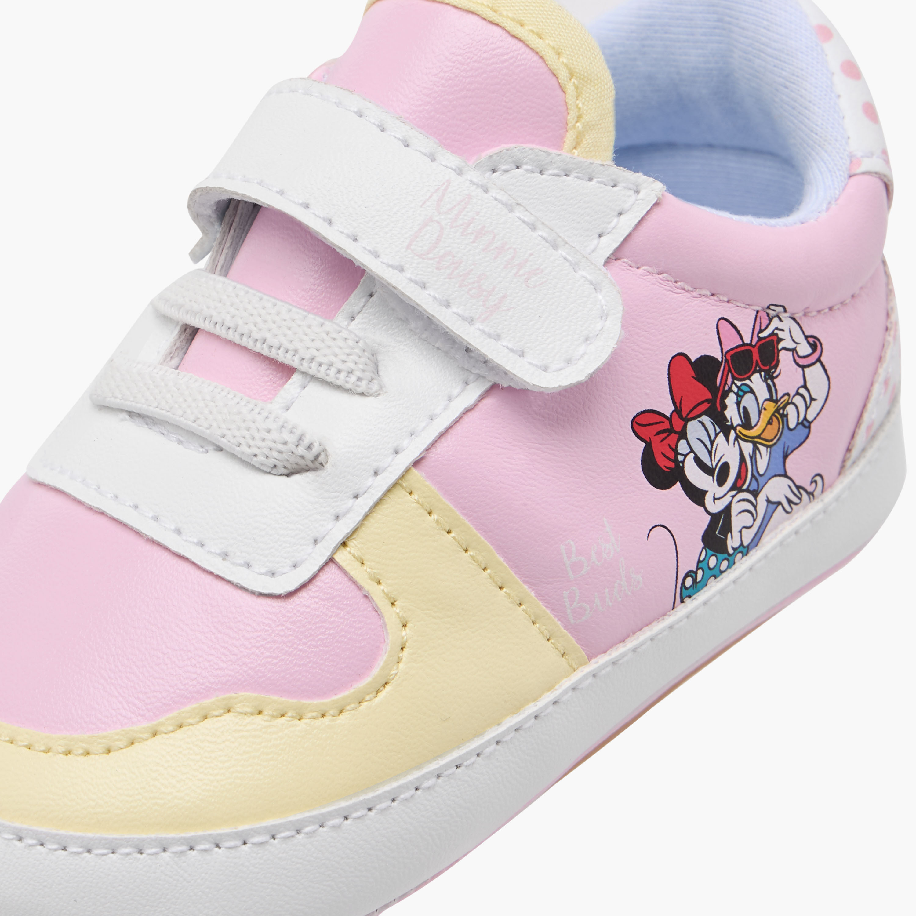 Juniors Minnie Mouse and Daisy Duck Print Booties with Hook and Loop Closure-baby-girls-shoes-closedshoes-image-5