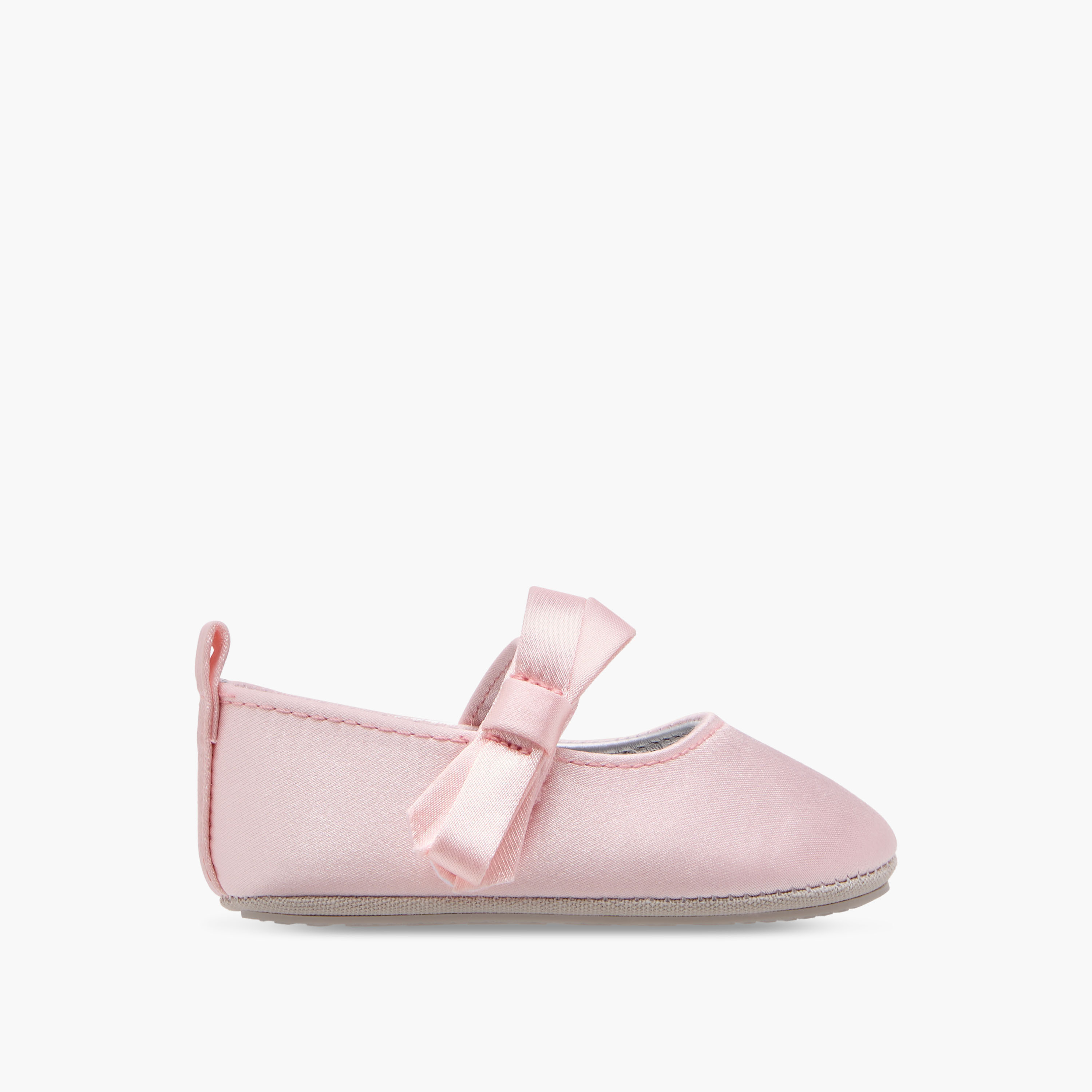 Giggles Bow Accent Booties with Hook and Loop Closure-baby-girls-shoes-closedshoes-image-3