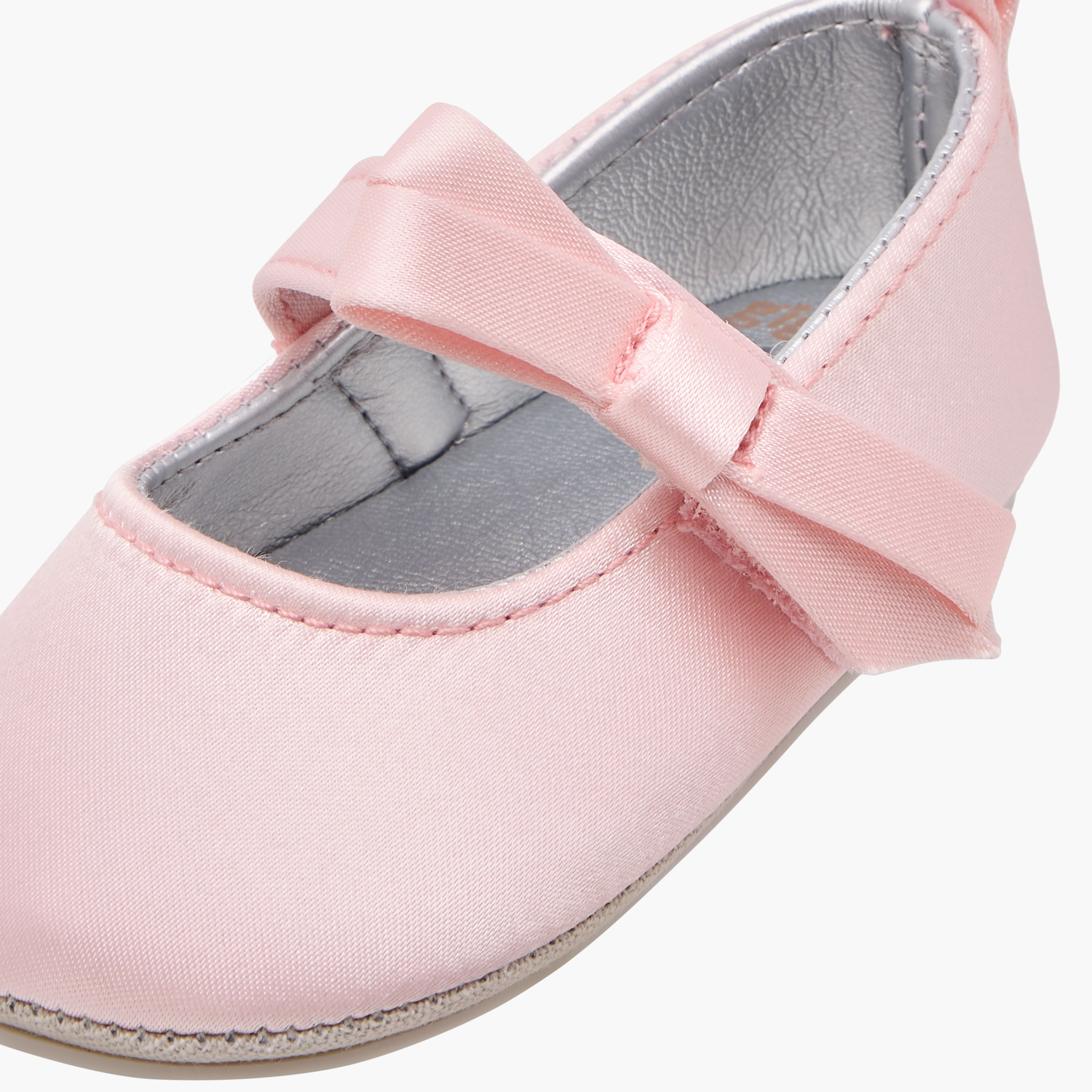 Giggles Bow Accent Booties with Hook and Loop Closure-baby-girls-shoes-closedshoes-image-4