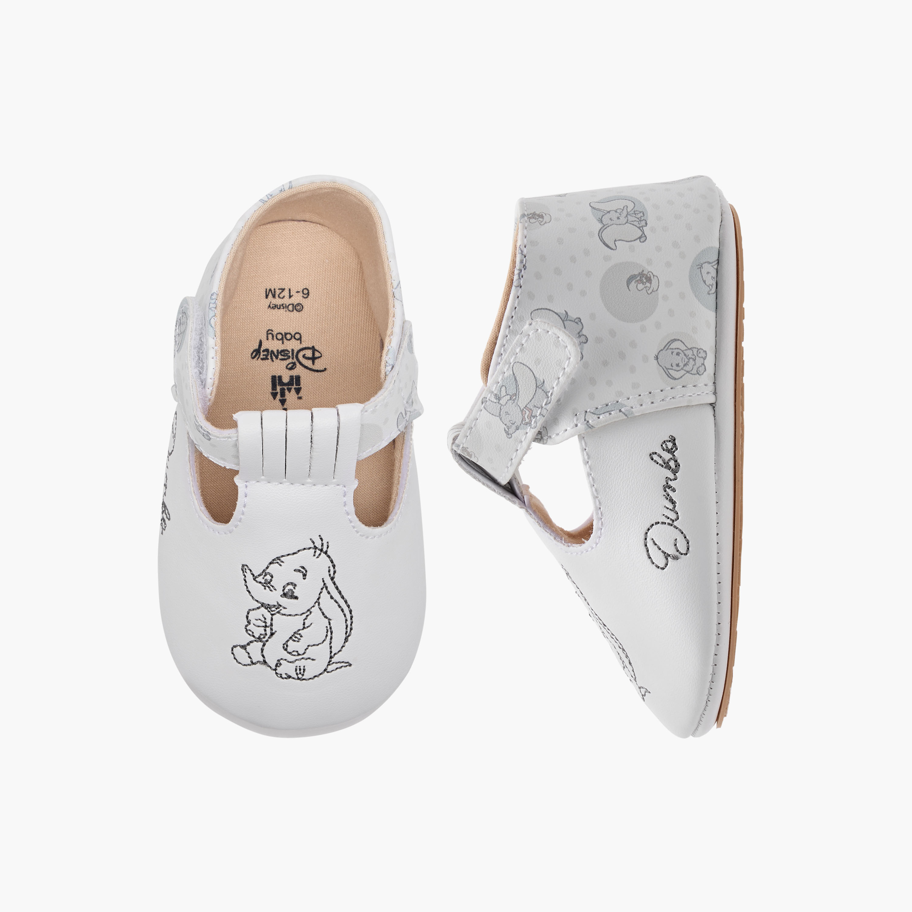 Giggles Bow Accent Booties with Hook and Loop Closure-baby-girls-shoes-closedshoes-image-1