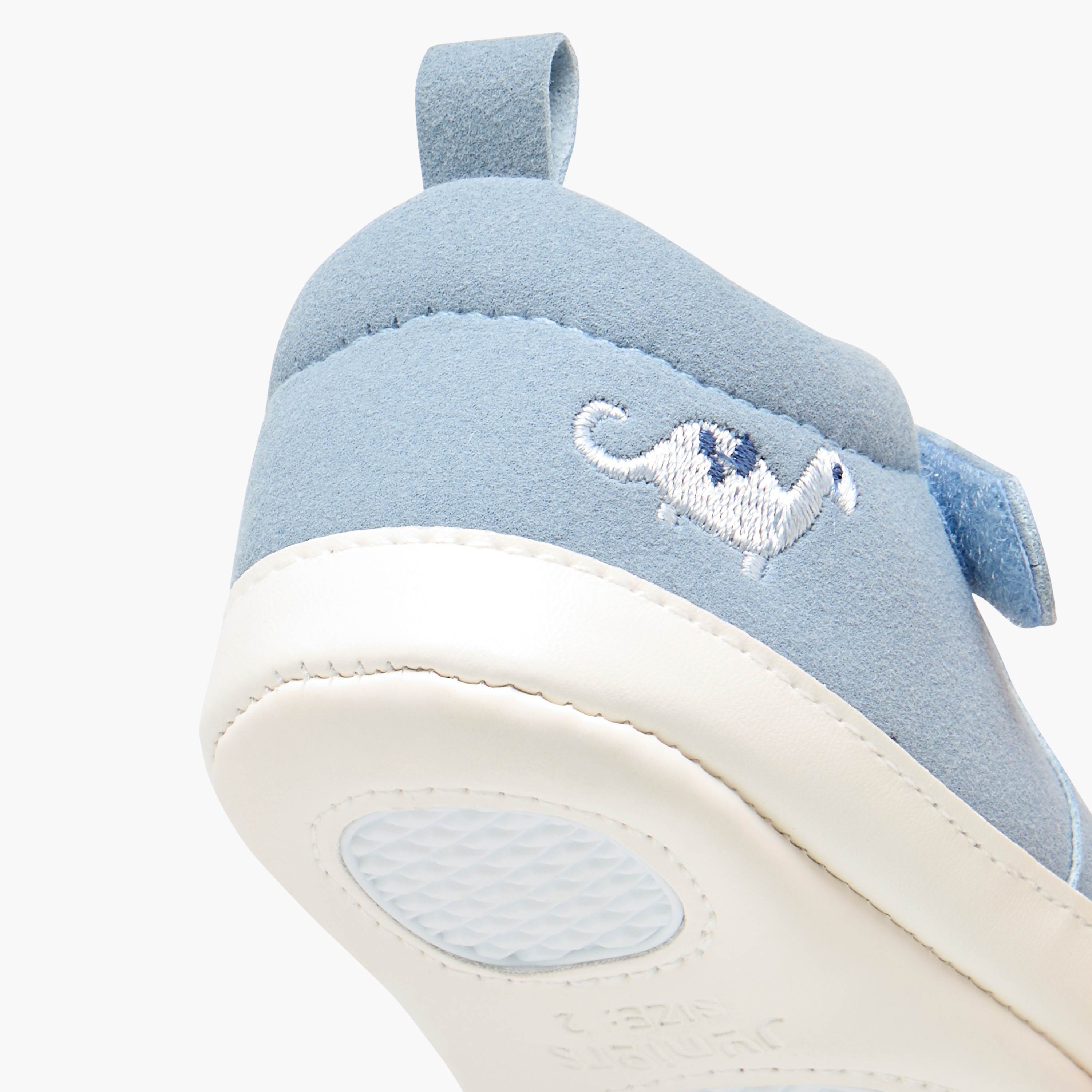 Juniors Dinosaur Embroidered Booties with Hook and Loop Closure-baby-boys-shoes-closedshoes-image-5