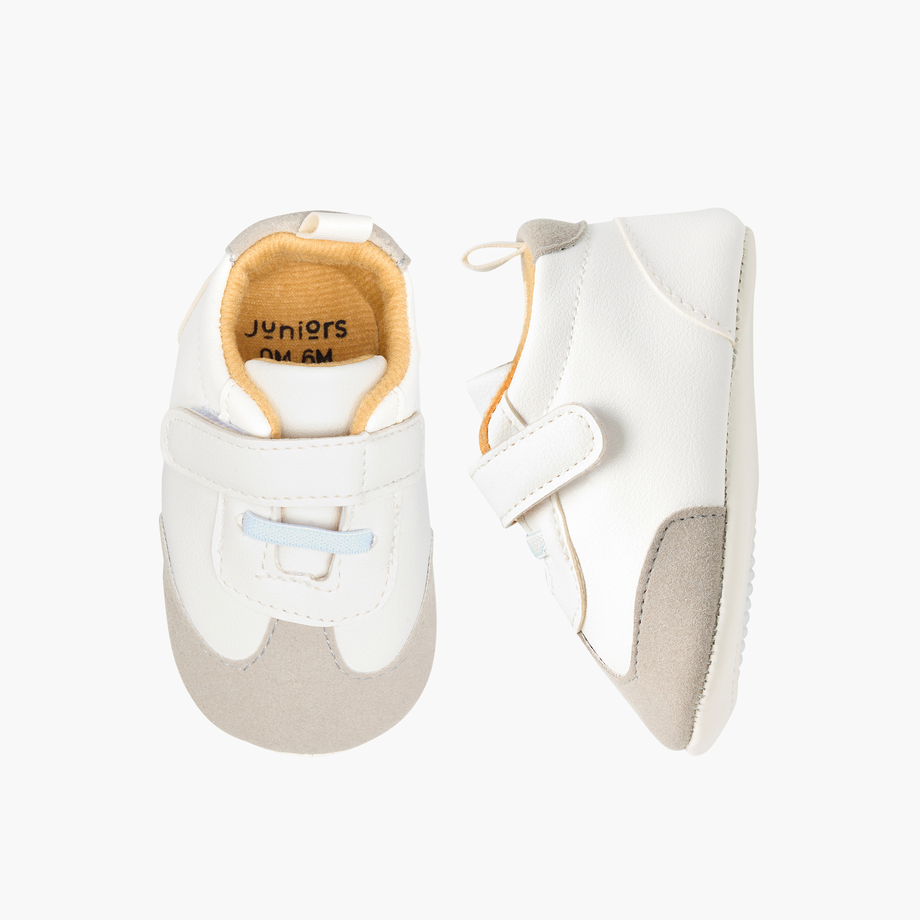 Juniors Panelled Booties with Hook and Loop Closure-baby-boys-shoes-closedshoes-image-1