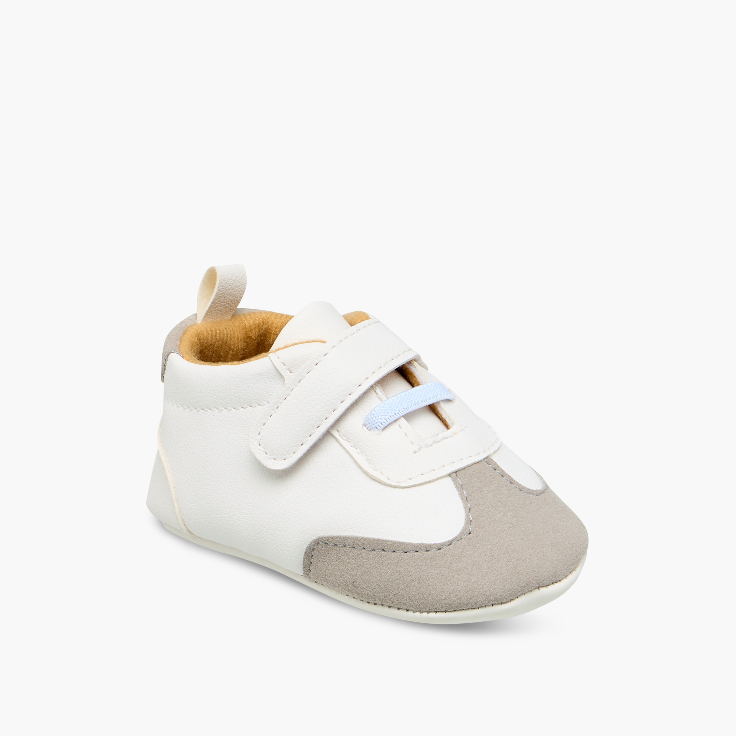 Juniors Panelled Booties with Hook and Loop Closure-baby-boys-shoes-closedshoes-image-2