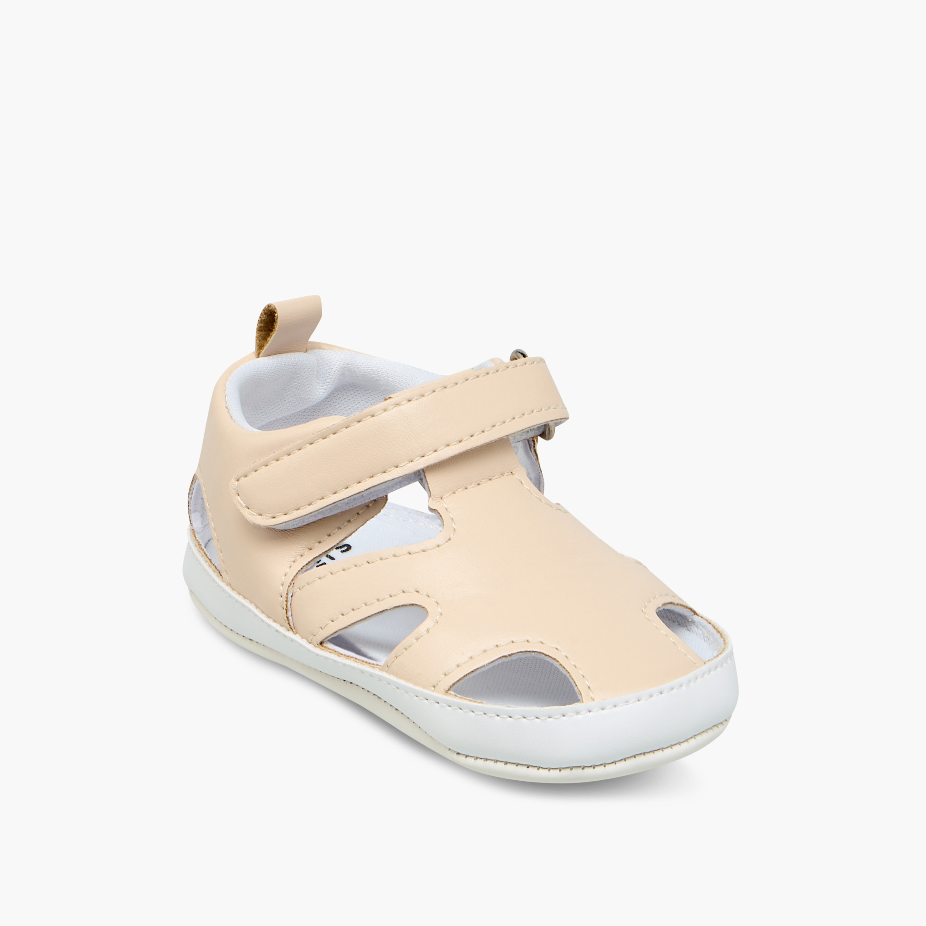 Juniors Solid Booties with Hook and Loop Closure-baby-boys-shoes-closedshoes-image-2