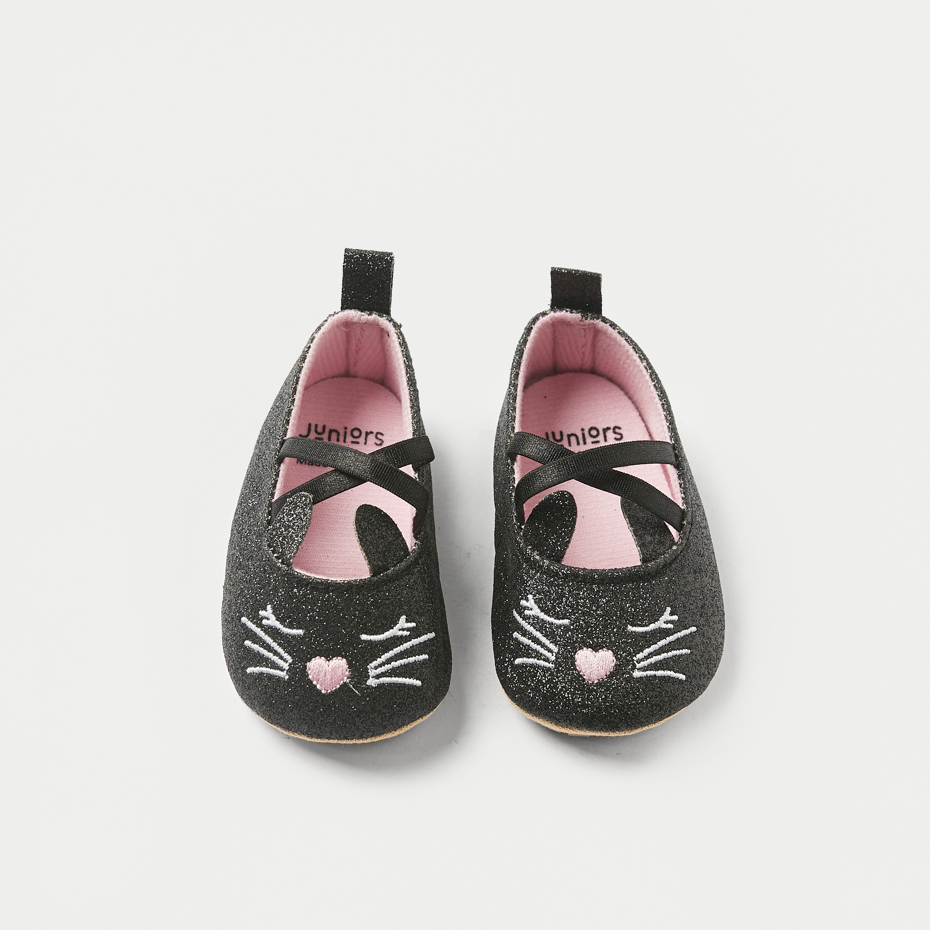 Juniors Animal Face Embroidered Booties with Ear Applique-baby-girls-shoes-booties-image-5