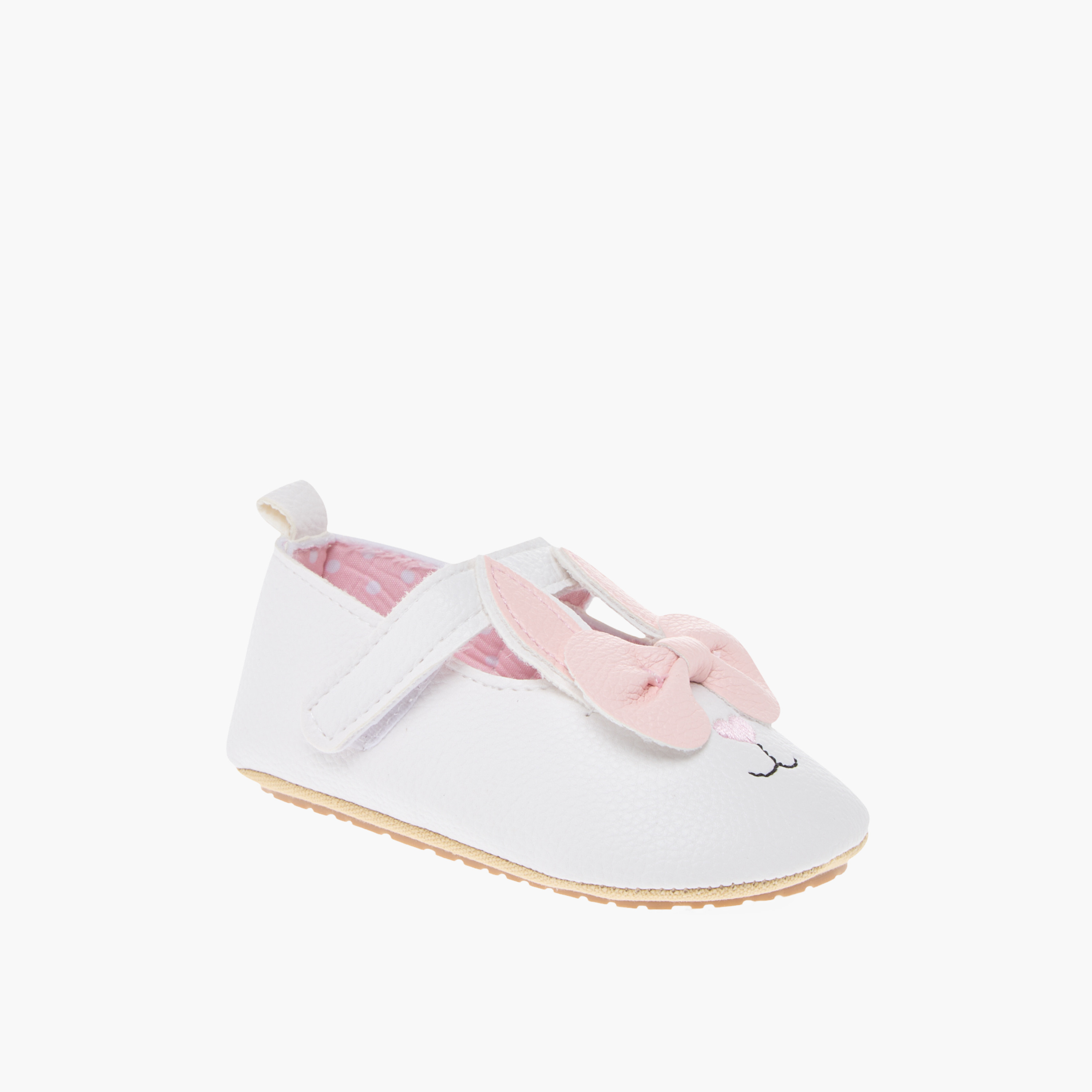 بوت بزخارف أرنب وشريط إغلاق لاصق من جونيورز-baby-girls-shoes-closedshoes-image-2