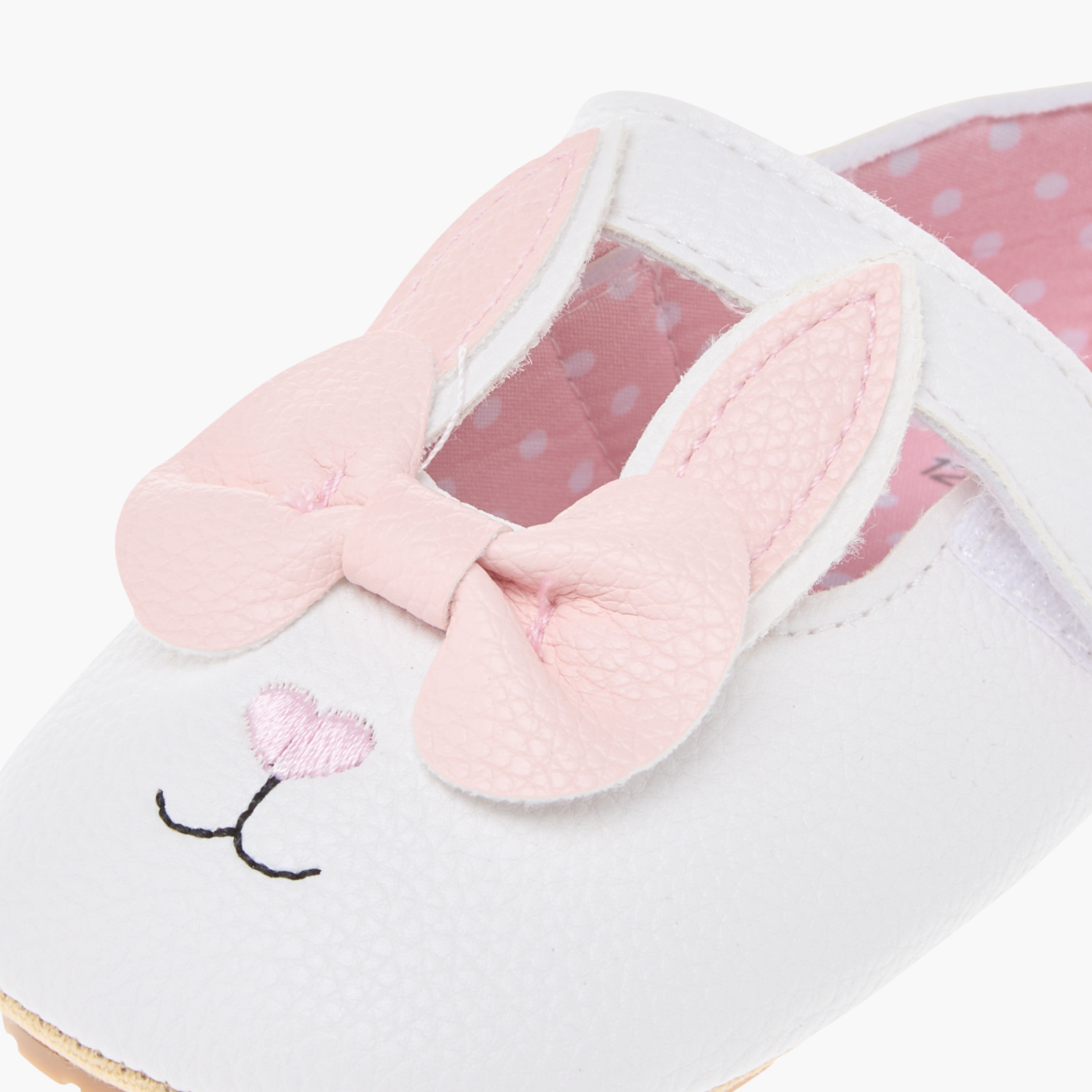 بوت بزخارف أرنب وشريط إغلاق لاصق من جونيورز-baby-girls-shoes-closedshoes-image-4