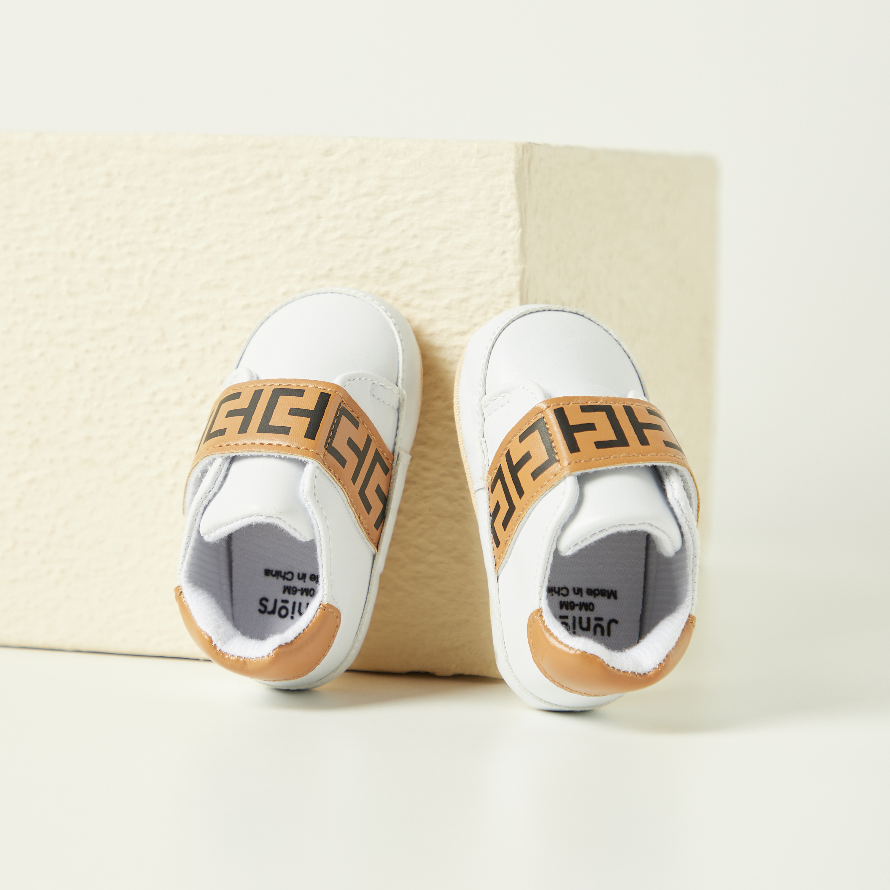 Juniors Printed Booties with Hook and Loop Closure-baby-boys-shoes-booties-image-2