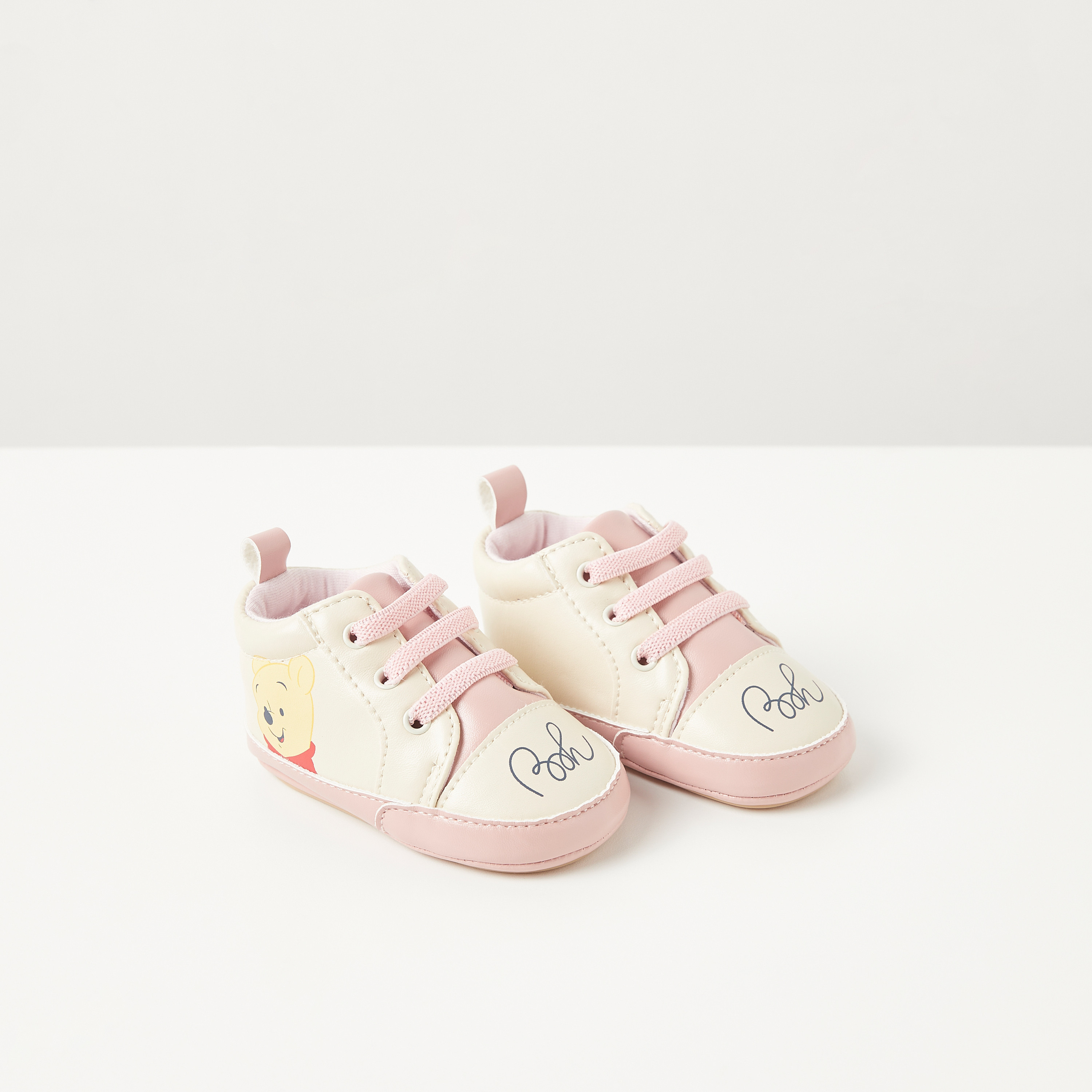 Disney Winnie the Pooh Print Shoes with Lace-Up Closure-baby-girls-shoes-closedshoes-image-1