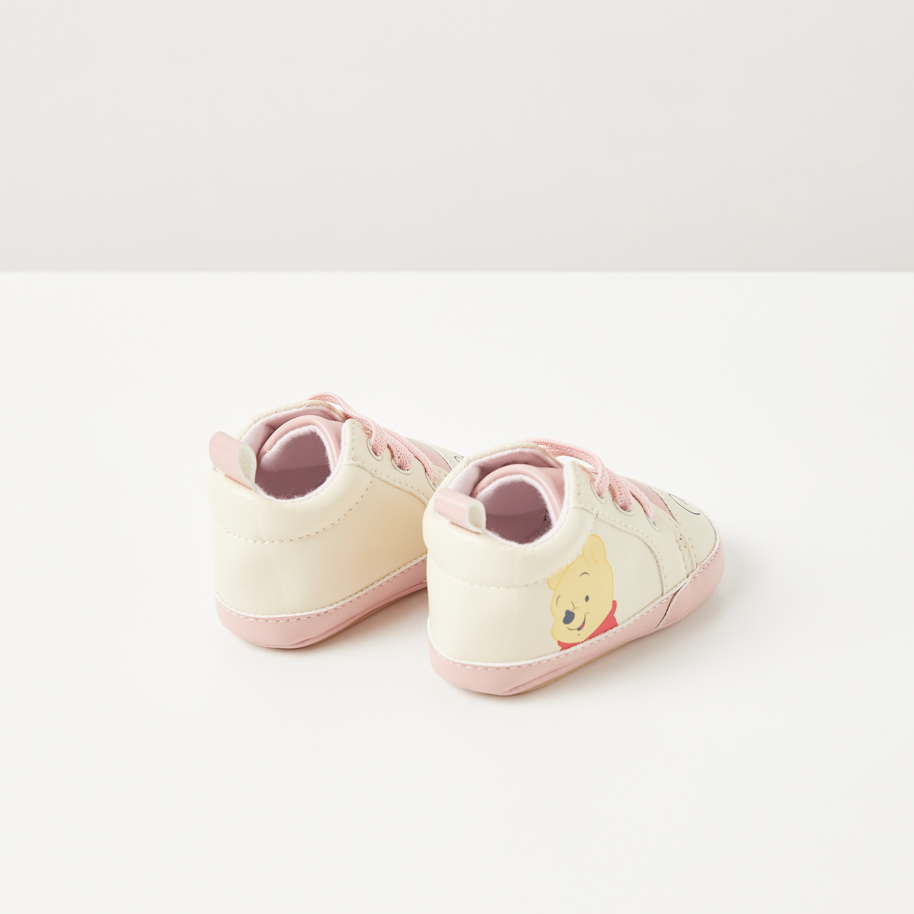 Disney Winnie the Pooh Print Shoes with Lace-Up Closure-baby-girls-shoes-closedshoes-image-3