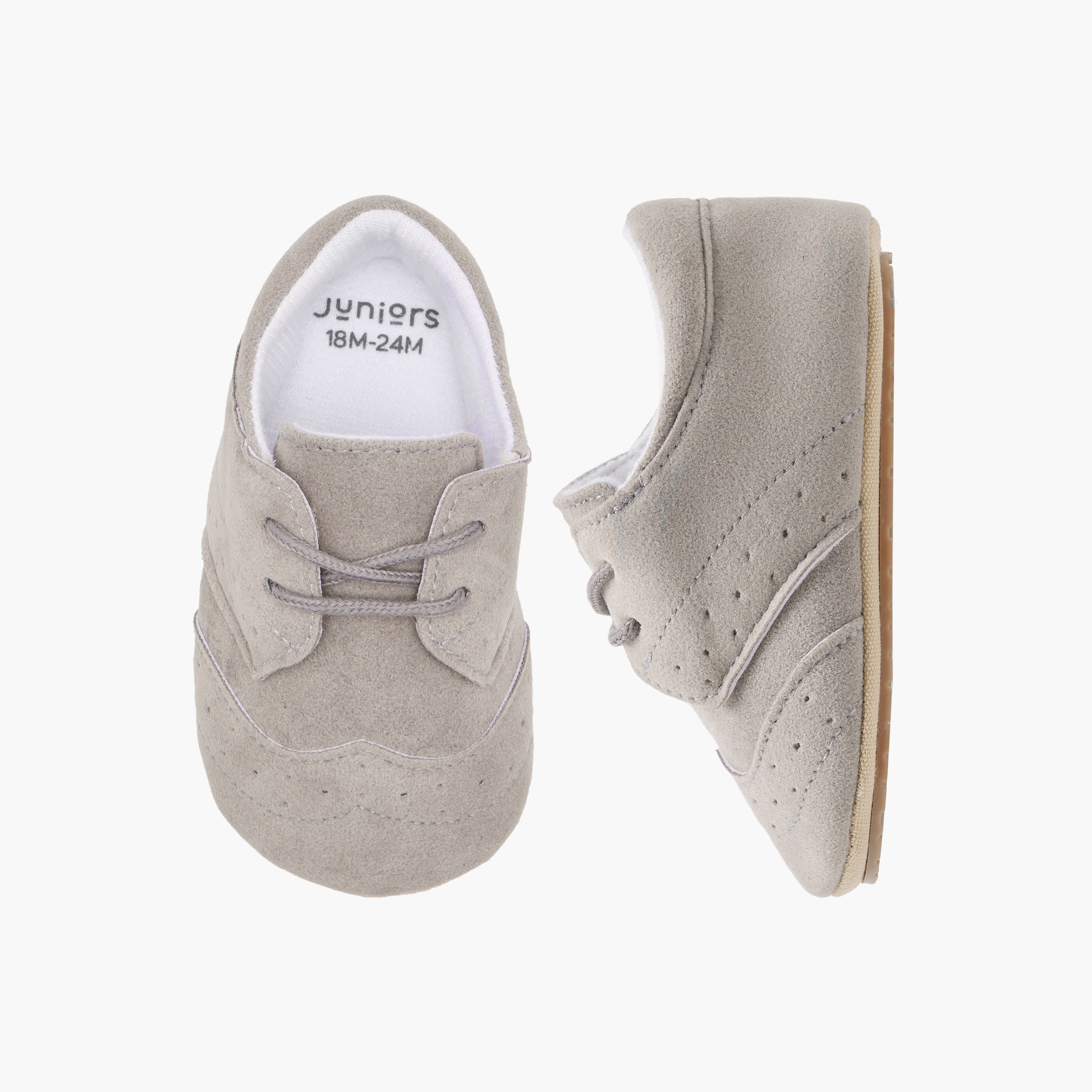 Juniors Textured Lace-Up Booties-baby-boys-shoes-closedshoes-image-1