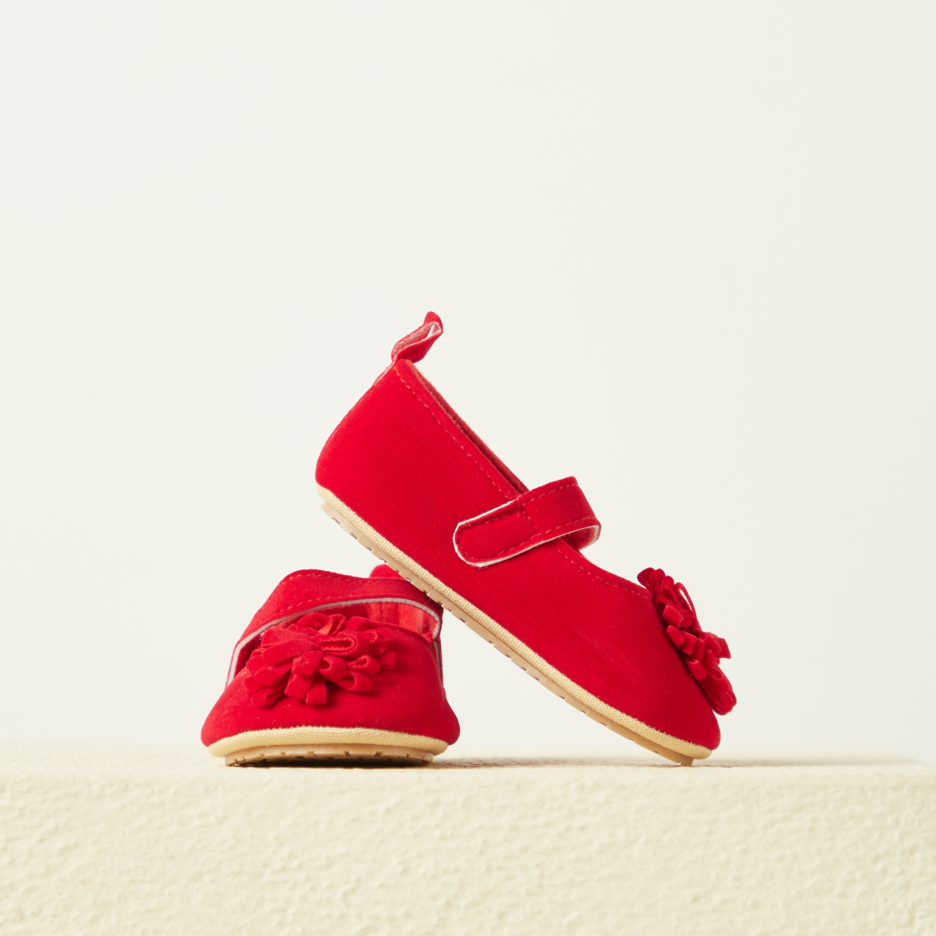 Juniors Bow Accent Booties with Hook and Loop Closure-baby-girls-shoes-booties-image-3