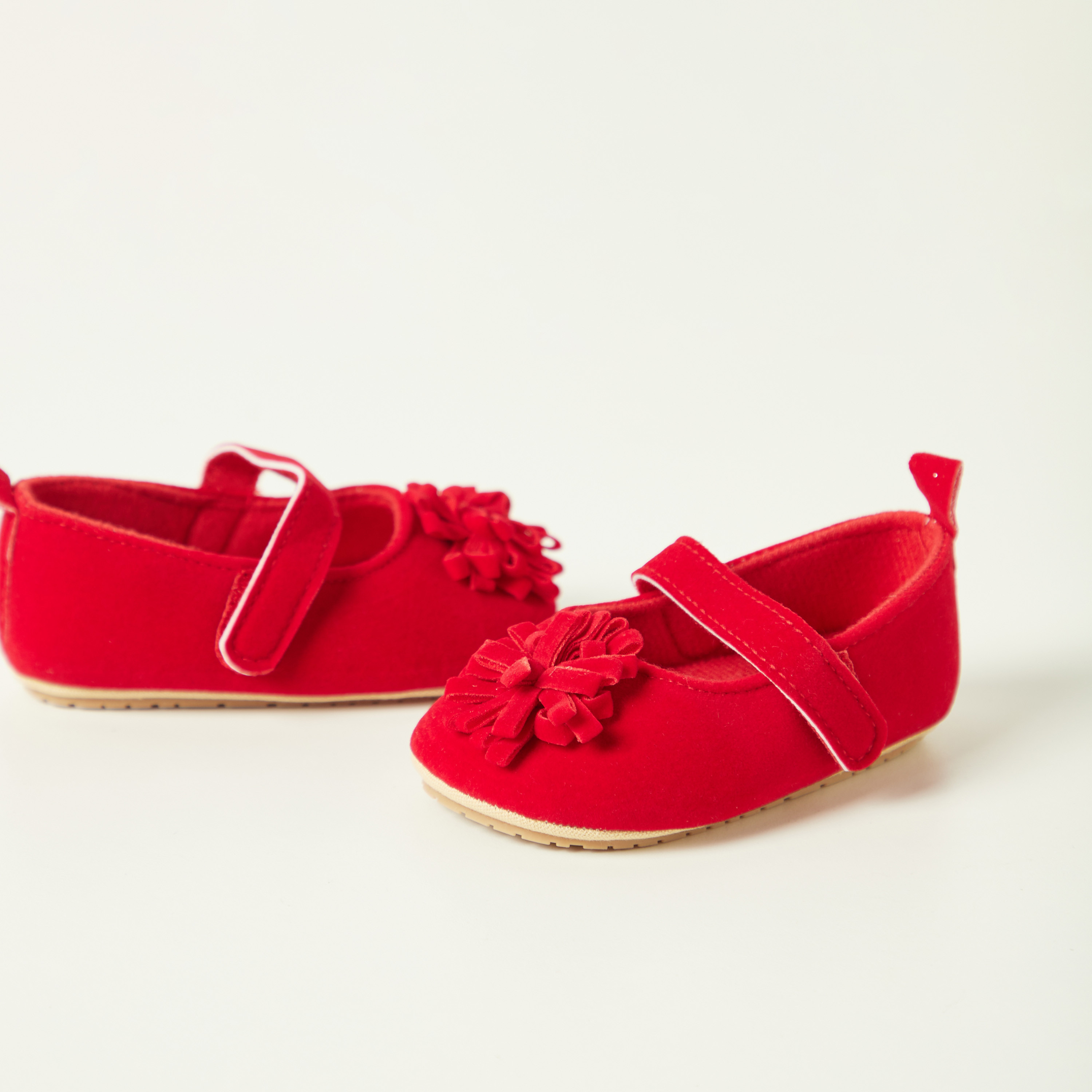Juniors Bow Accent Booties with Hook and Loop Closure-baby-girls-shoes-booties-image-4