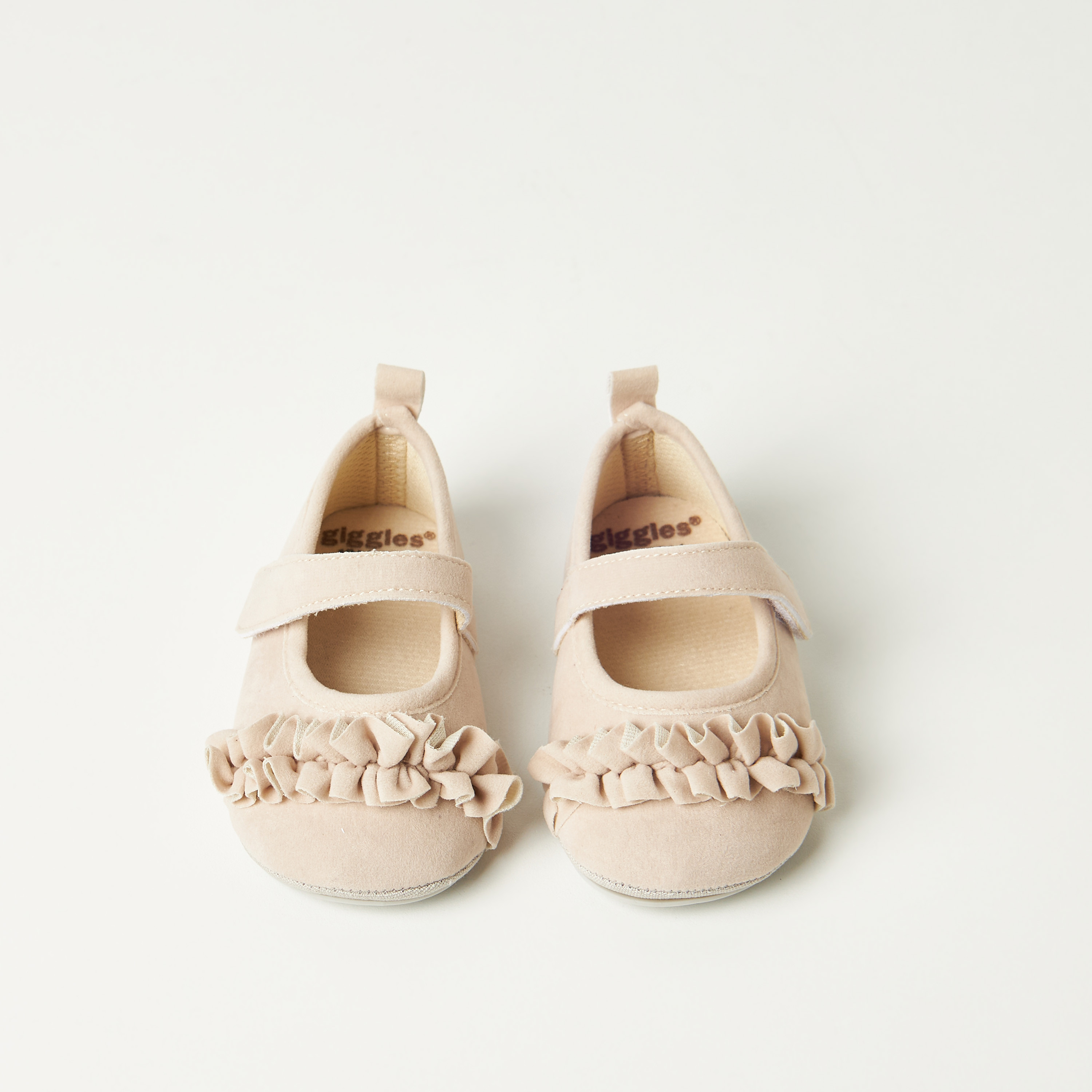 Giggles Solid Slip-On Booties with Ruffle Detail-baby-girls-shoes-closedshoes-image-5