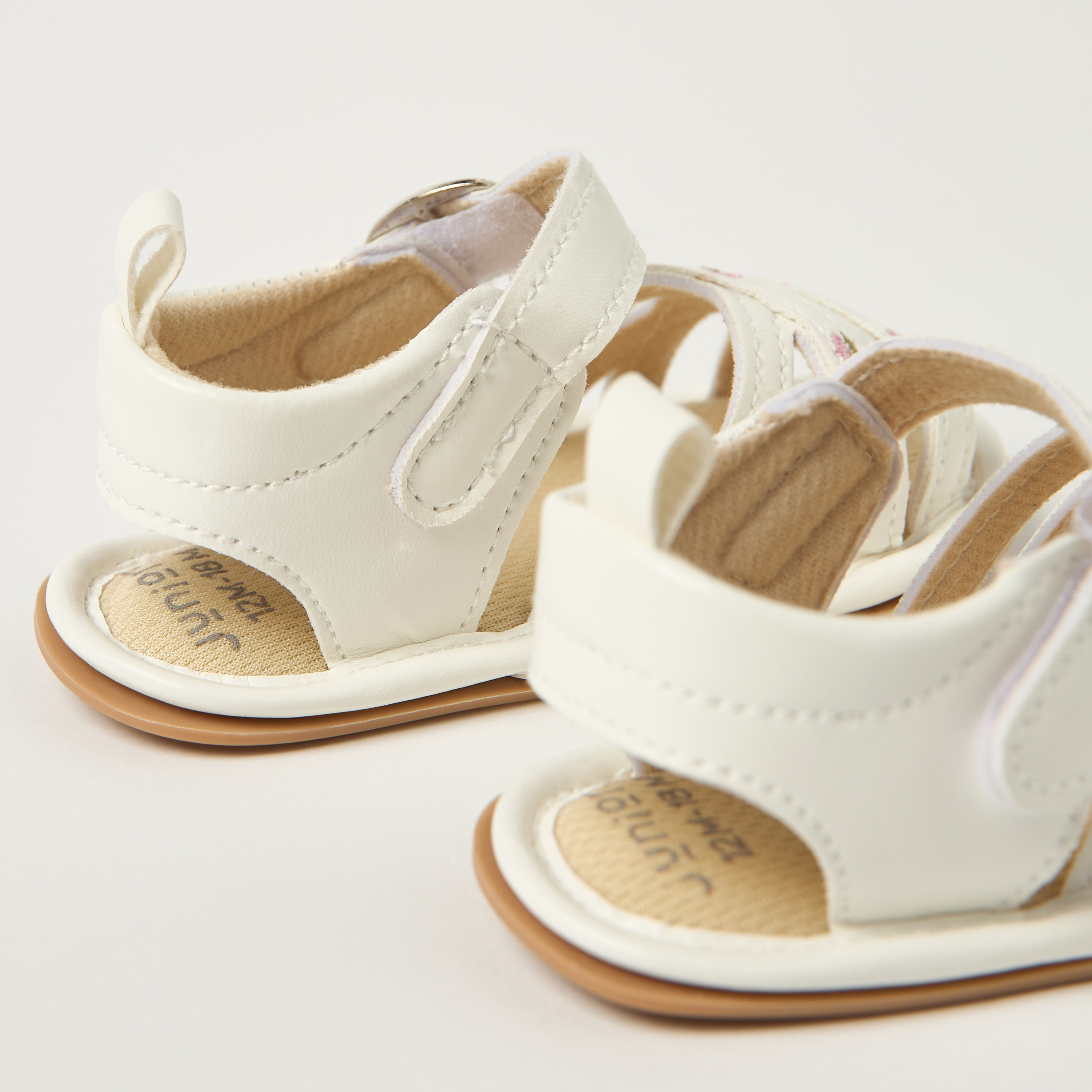 Juniors Floral Embroidered Sandals with Hook and Loop Closure-promo_babyshop_Buy3for10_UAE230426-image-4