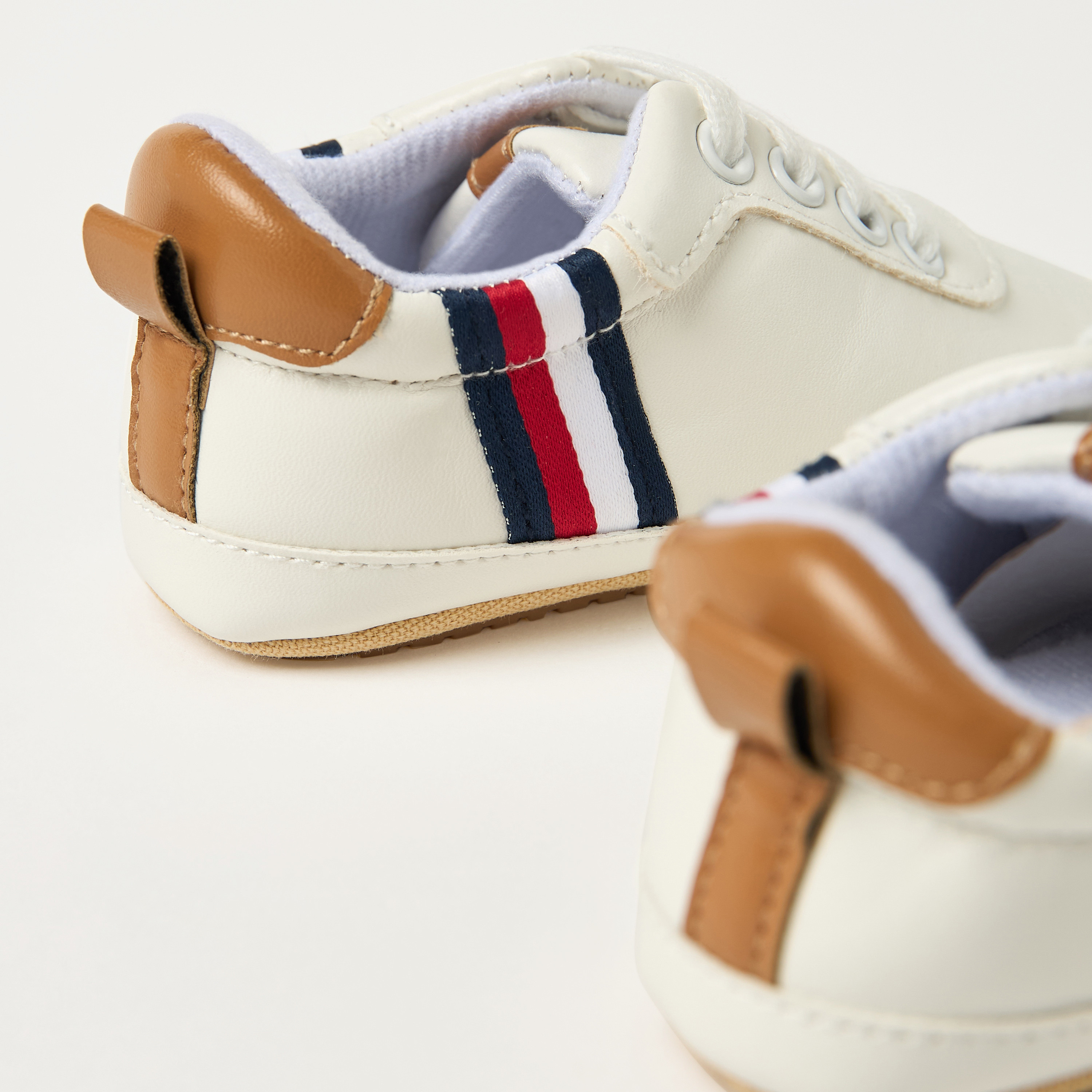 Juniors Panelled Booties with Lace-Up Closure-baby-boys-shoes-closedshoes-image-4