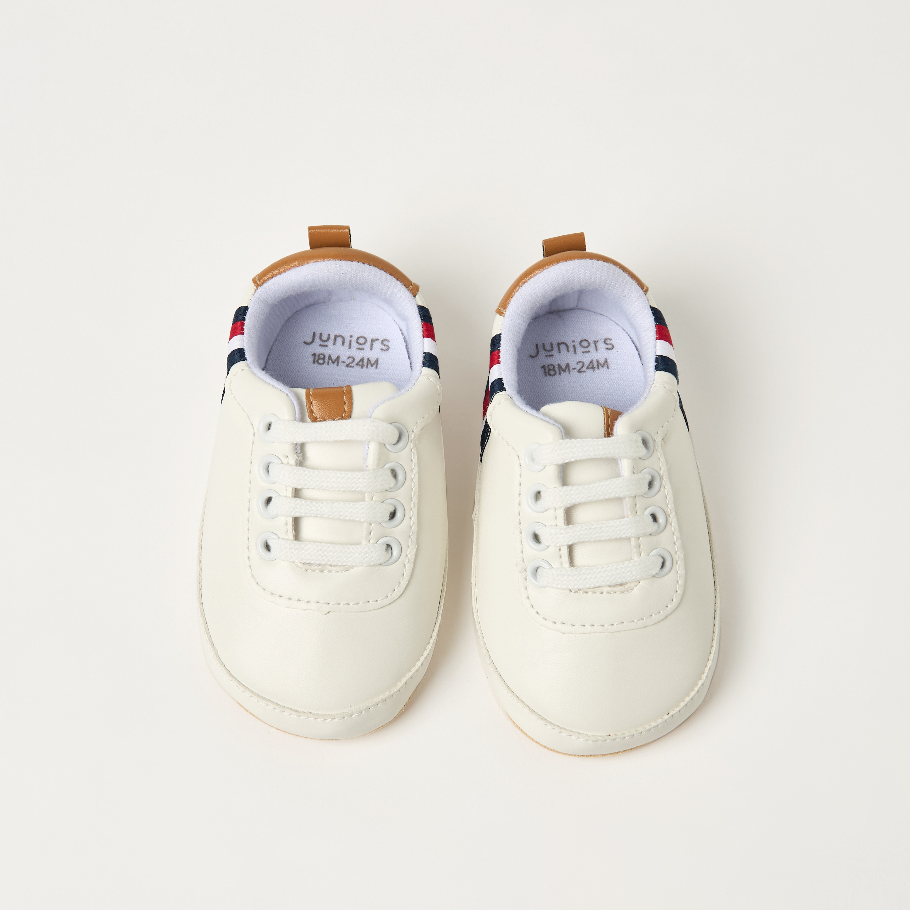 Juniors Panelled Booties with Lace-Up Closure-baby-boys-shoes-closedshoes-image-5