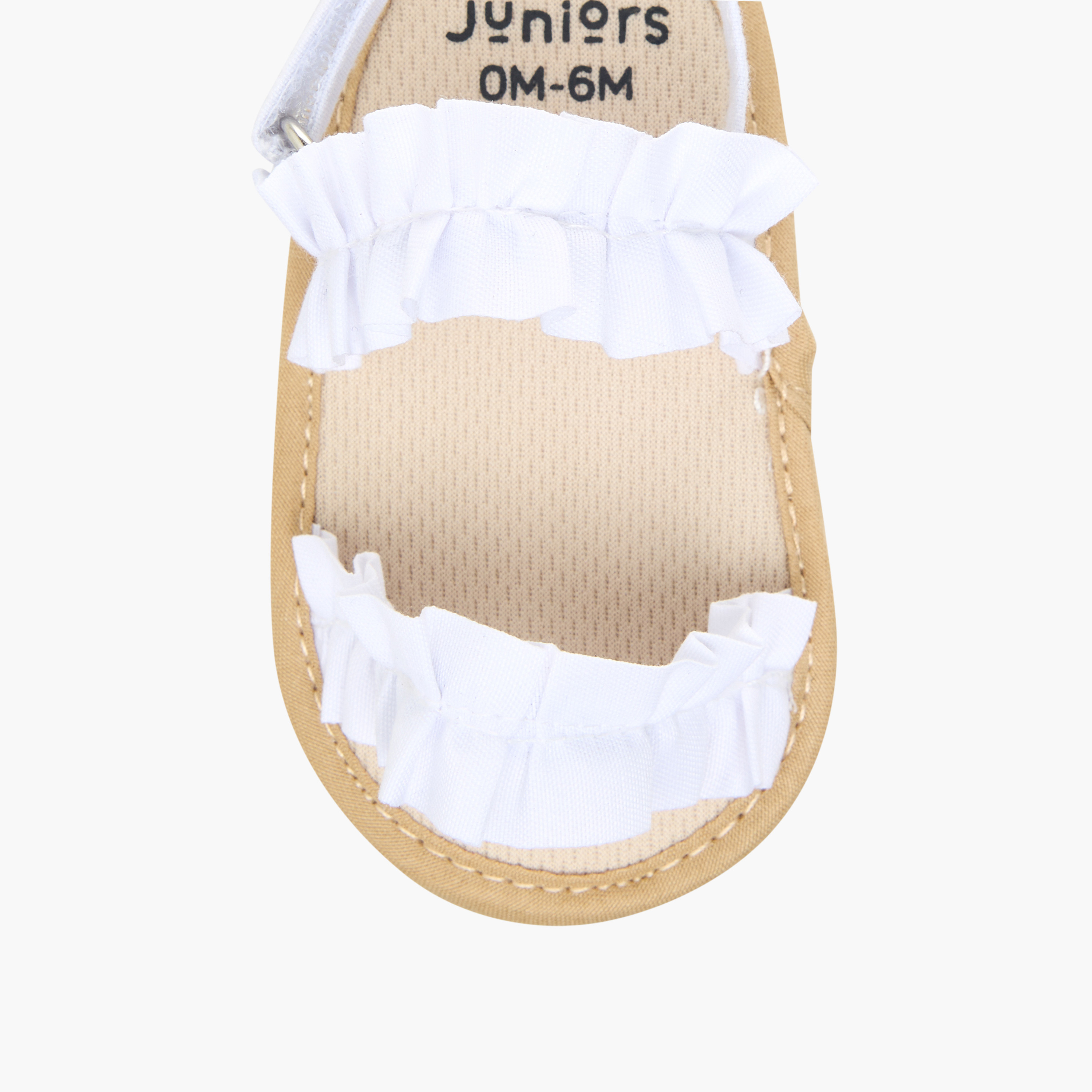 حذاء بوت بشريط إغلاق لاصق وتفاصيل كشكش من جونيورز-baby-girls-shoes-booties-image-3
