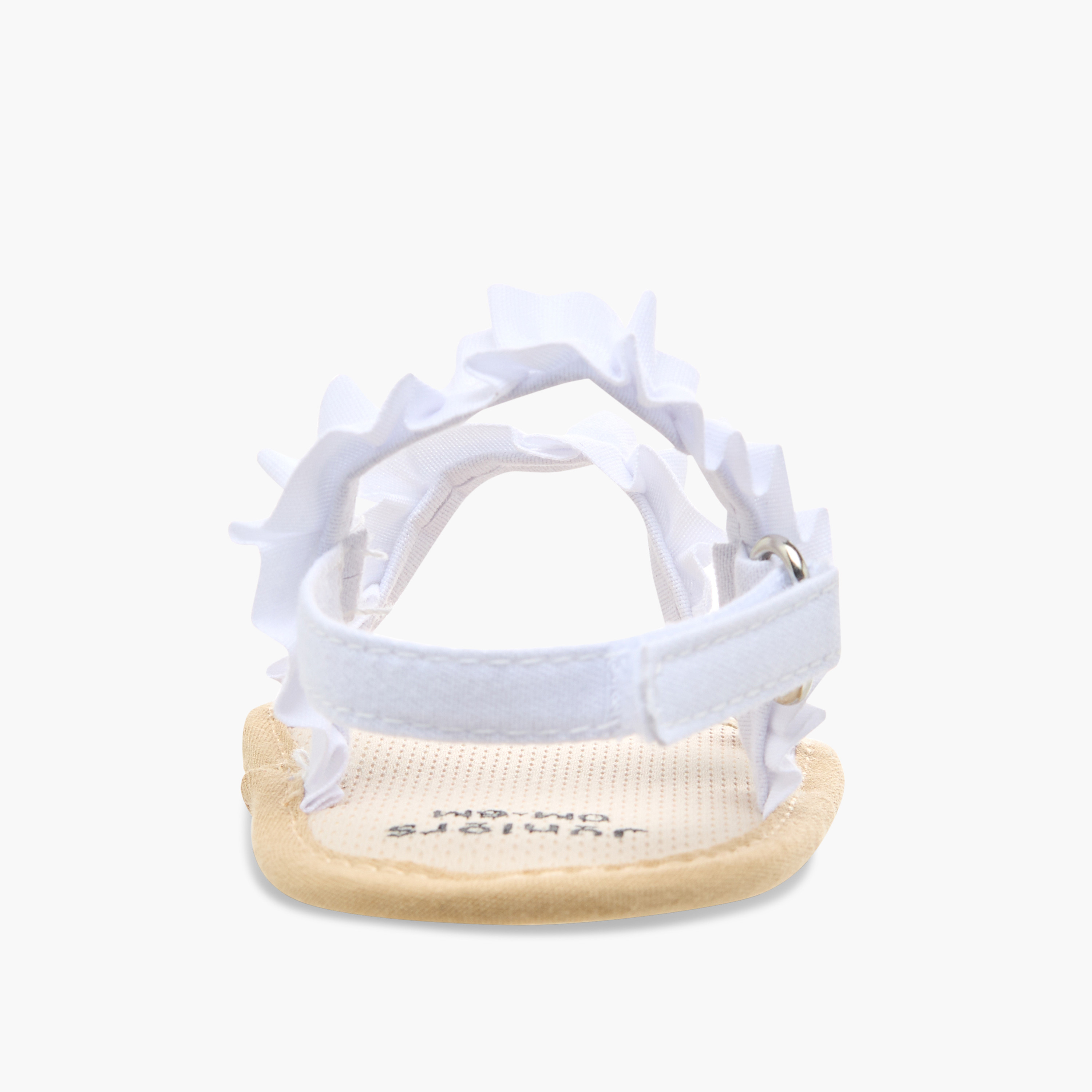 حذاء بوت بشريط إغلاق لاصق وتفاصيل كشكش من جونيورز-baby-girls-shoes-booties-image-4