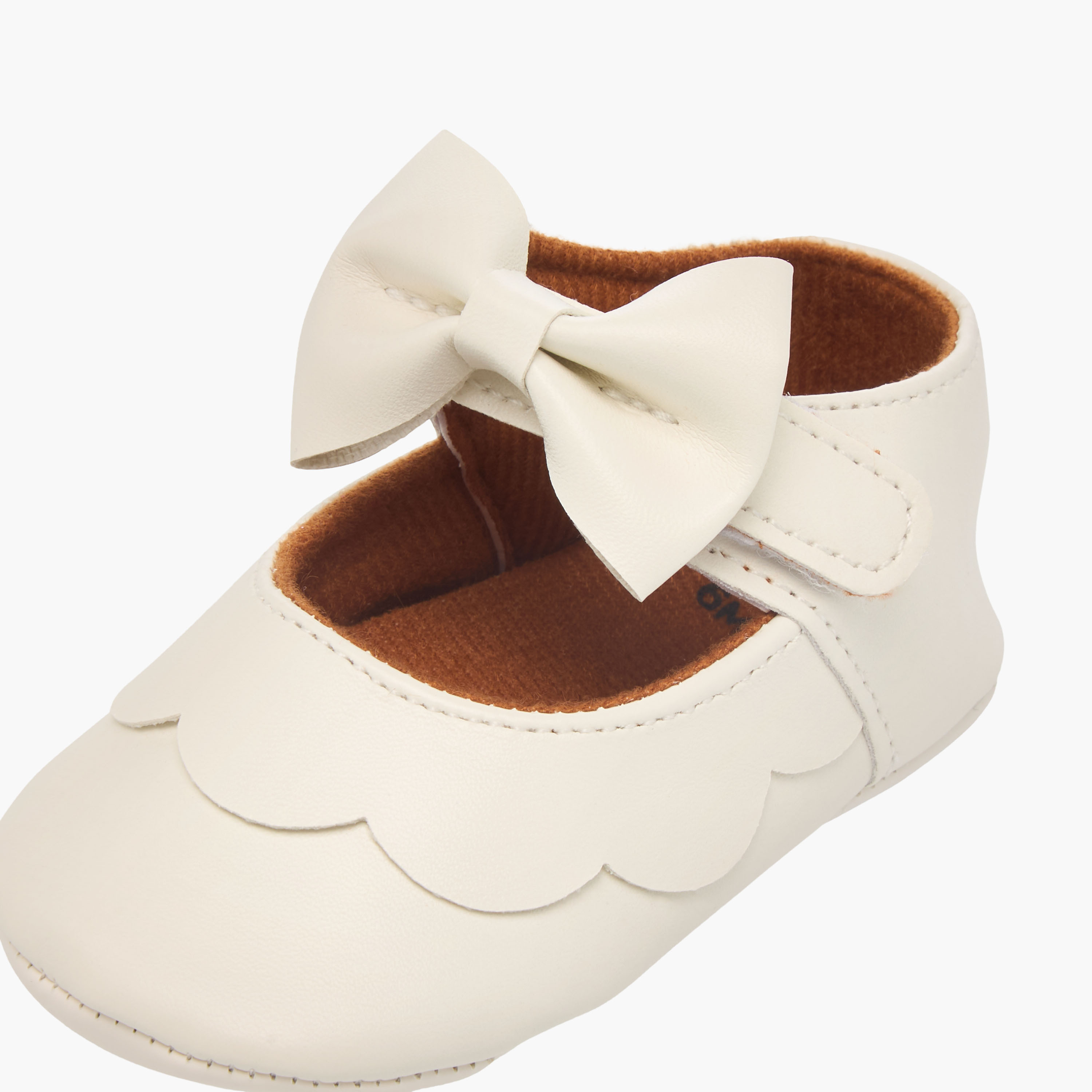 Juniors Bow Accent Booties with Hook and Loop Closure-baby-girls-shoes-closedshoes-image-4