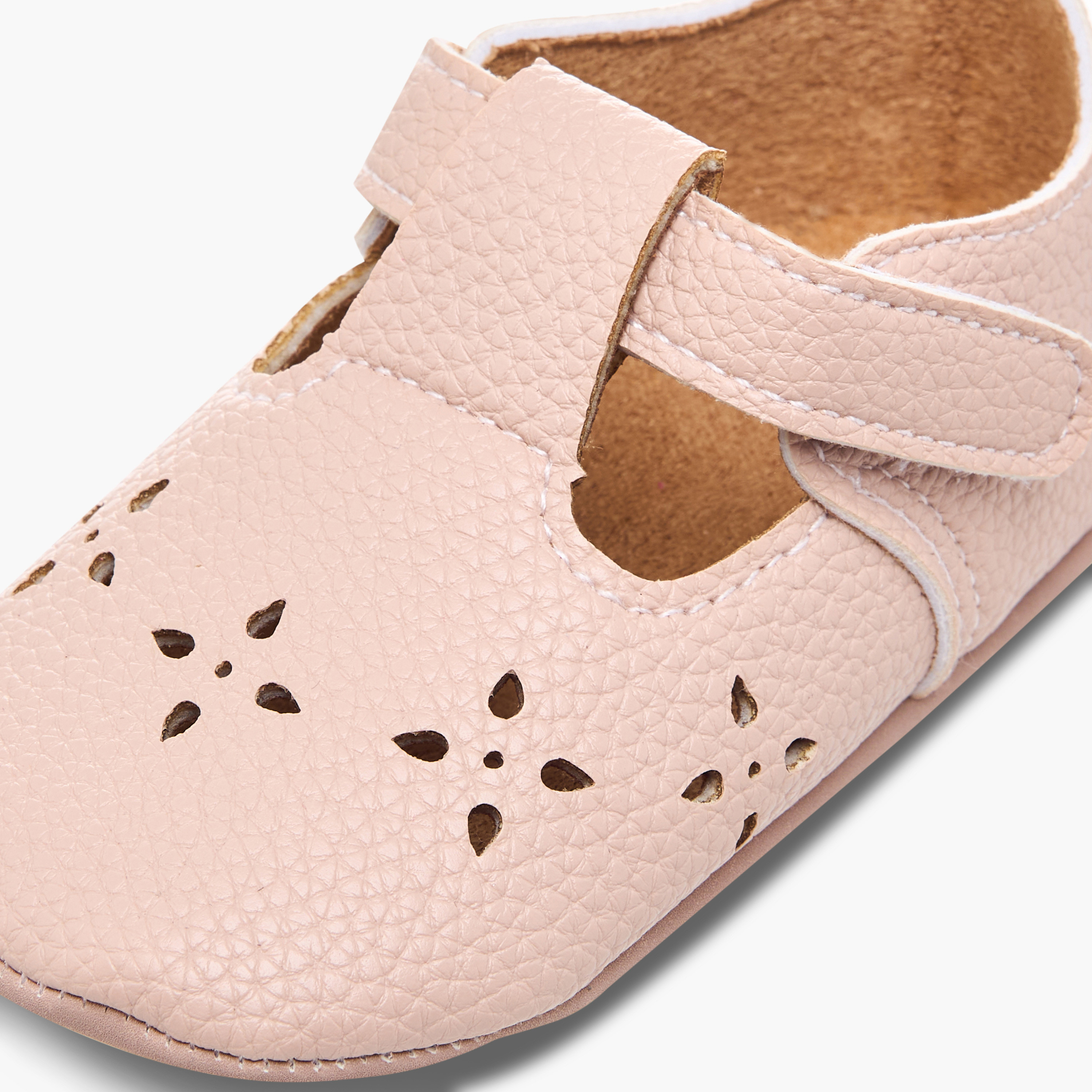 Juniors Cutout Detail Booties with Hook and Loop Closure-baby-girls-shoes-closedshoes-image-6