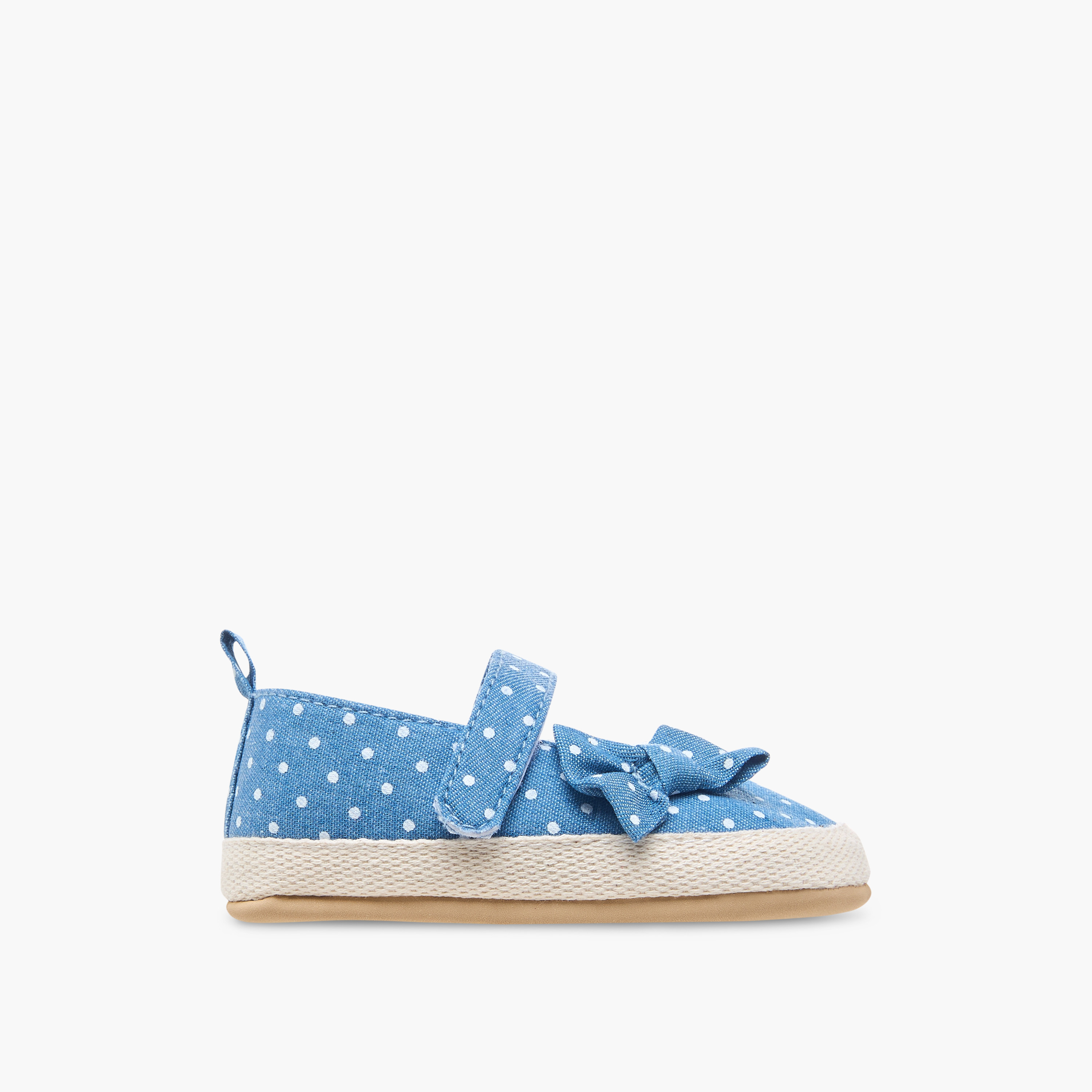 Juniors Polka Dot Booties with Bow Detail-baby-girls-shoes-closedshoes-image-3