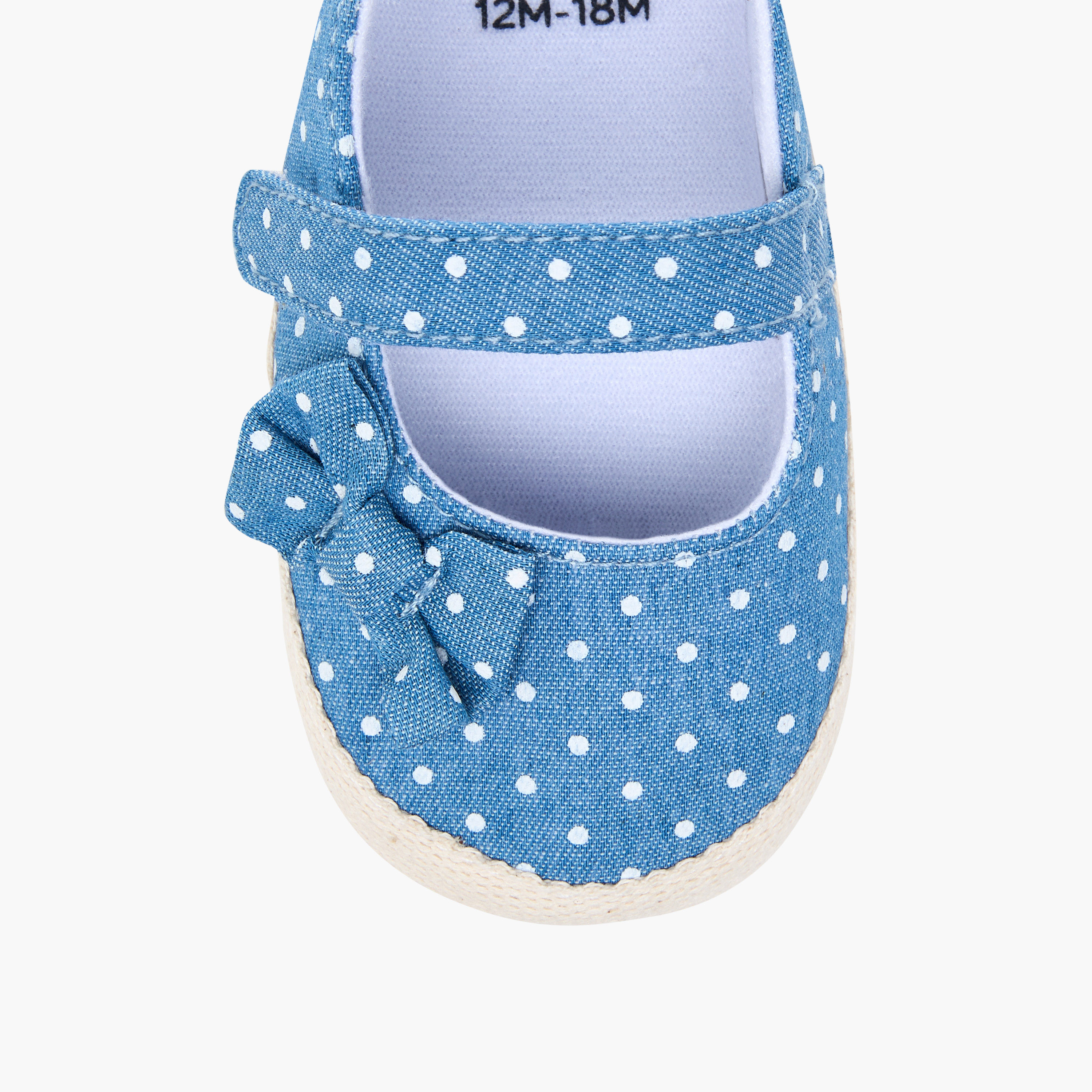 Juniors Polka Dot Booties with Bow Detail-baby-girls-shoes-closedshoes-image-4