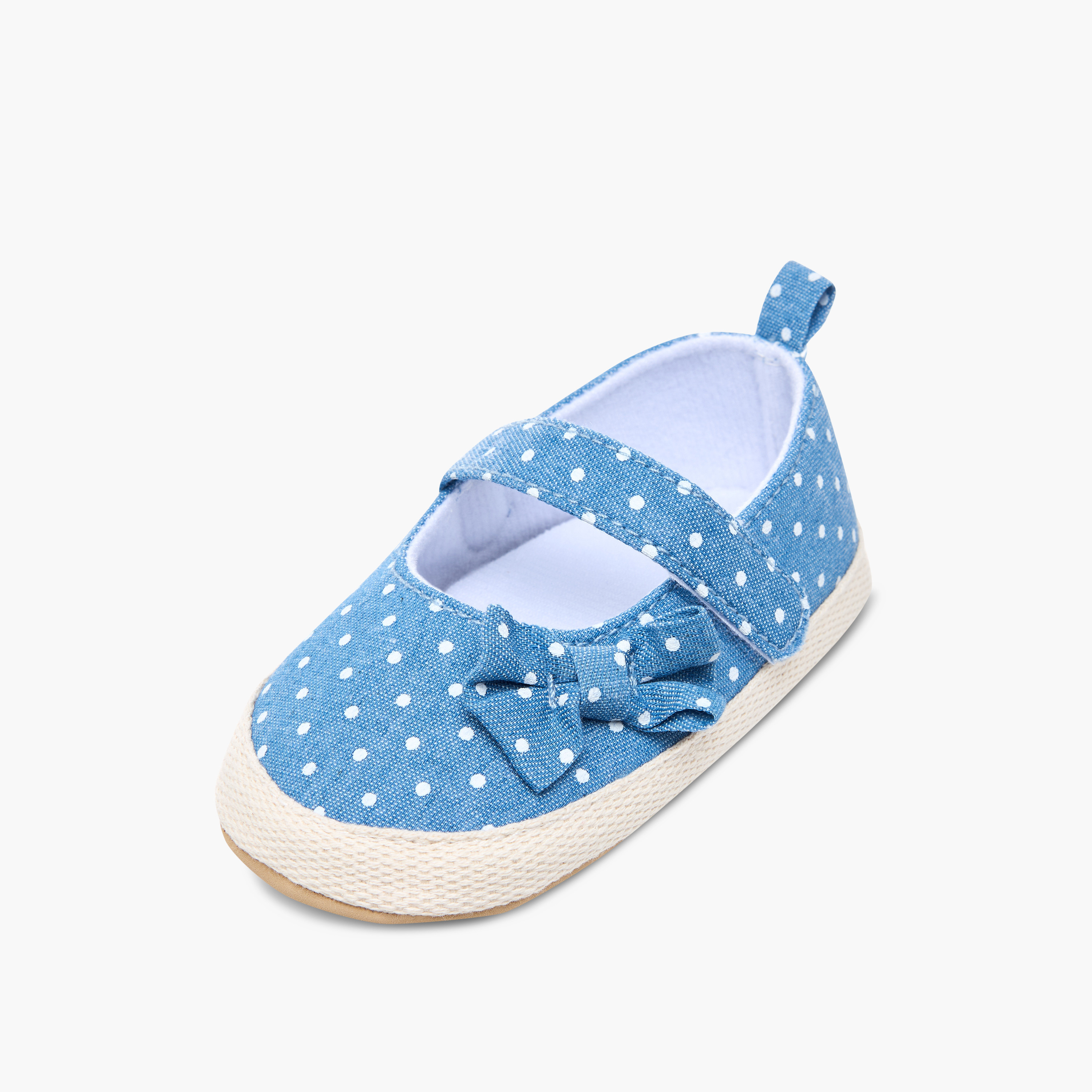Juniors Polka Dot Booties with Bow Detail-baby-girls-shoes-closedshoes-image-6