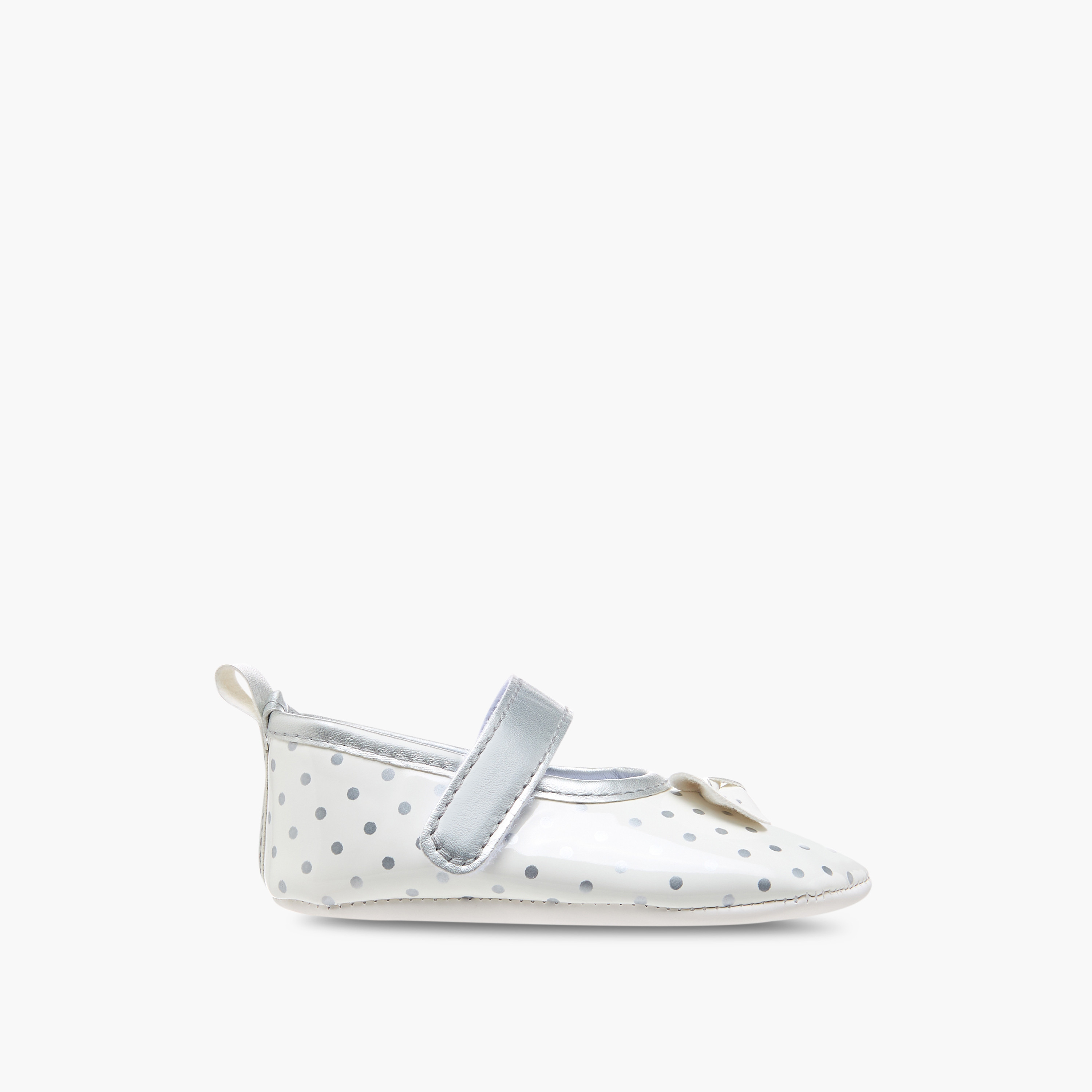 Juniors Polka Dot Booties with Bow Detail-baby-girls-shoes-closedshoes-image-3