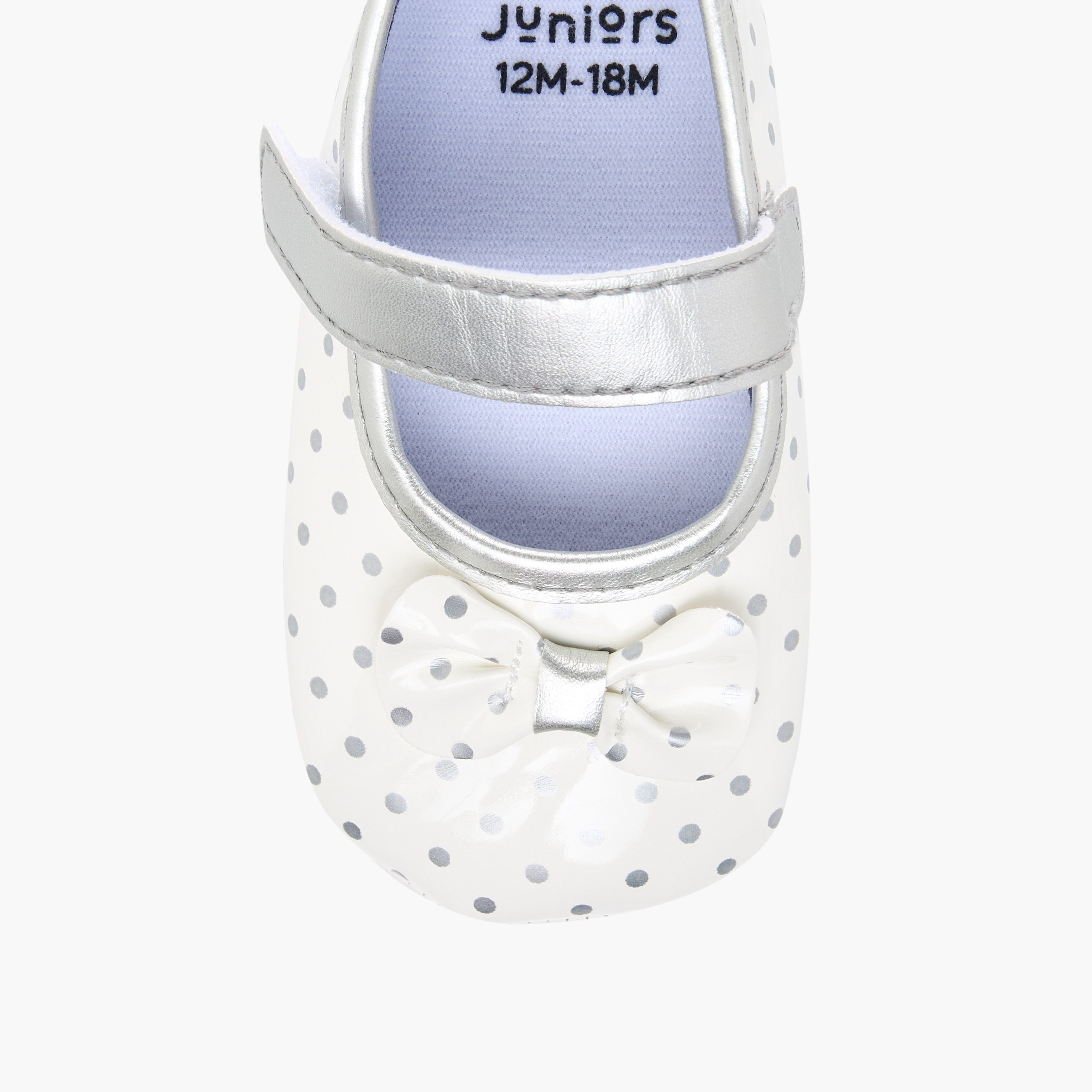 Juniors Polka Dot Booties with Bow Detail-baby-girls-shoes-closedshoes-image-4