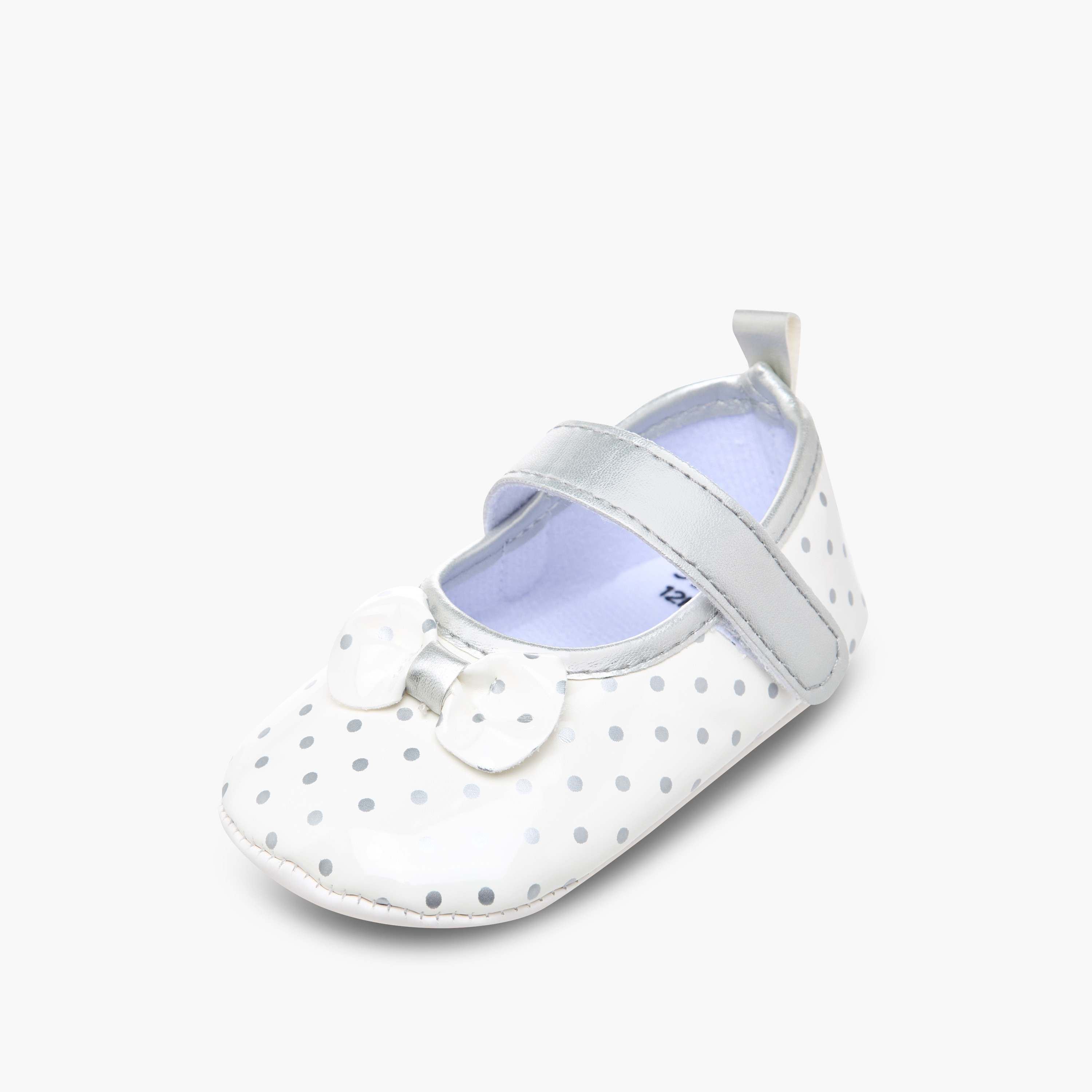 Juniors Polka Dot Booties with Bow Detail-baby-girls-shoes-closedshoes-image-6