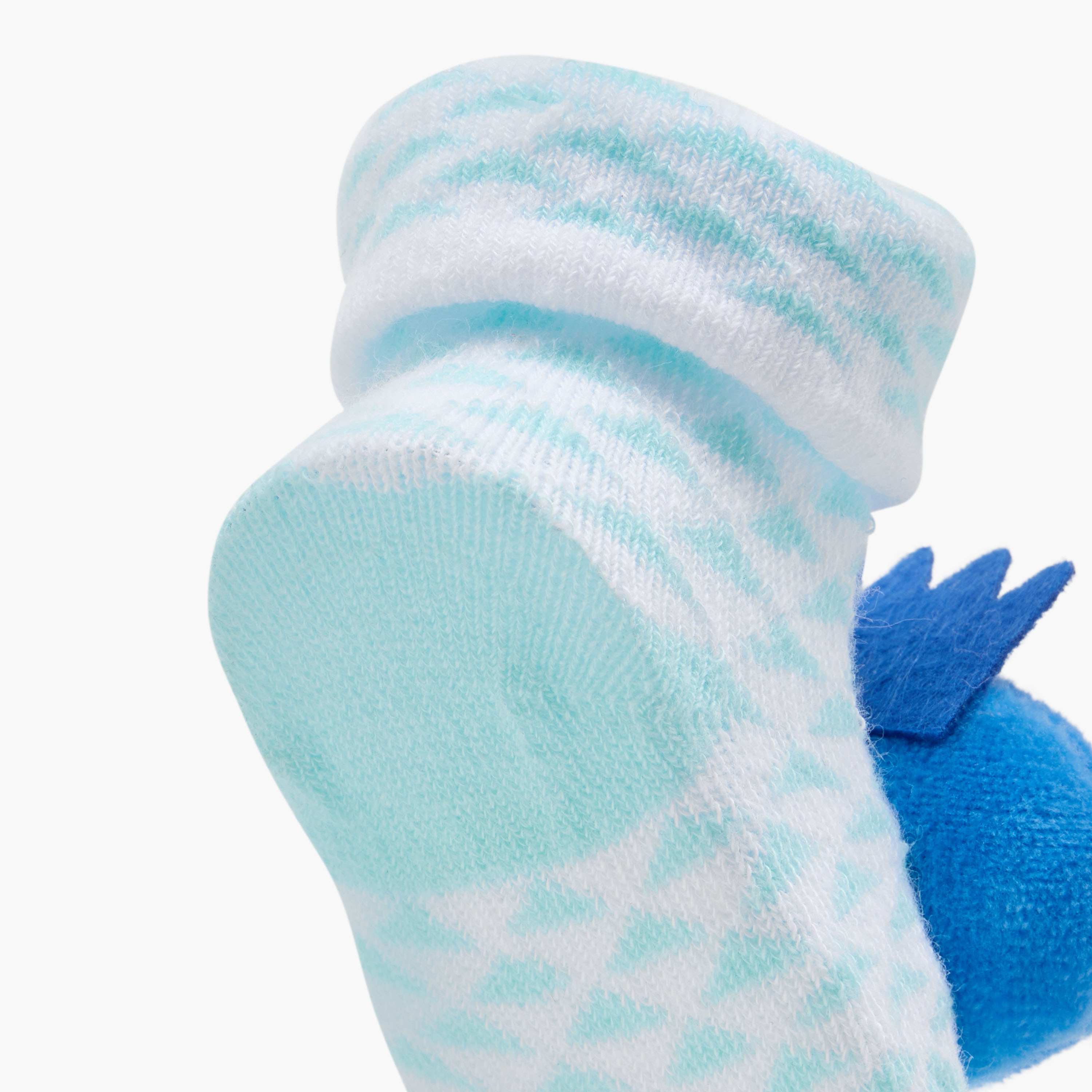 Juniors 3D Fish Applique Slip-On Booties-baby-boys-shoes-booties-image-5