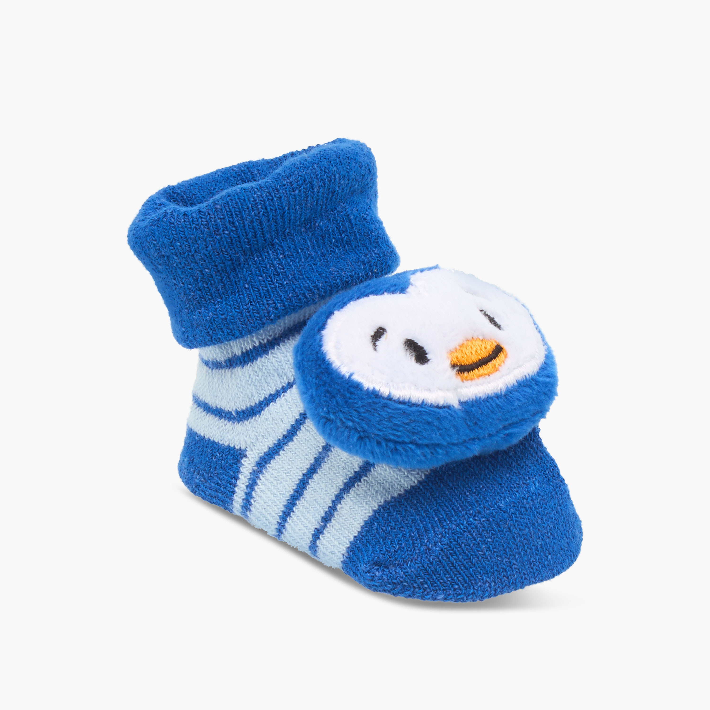 Juniors Applique Detail Slip-On Booties-baby-boys-shoes-booties-image-2