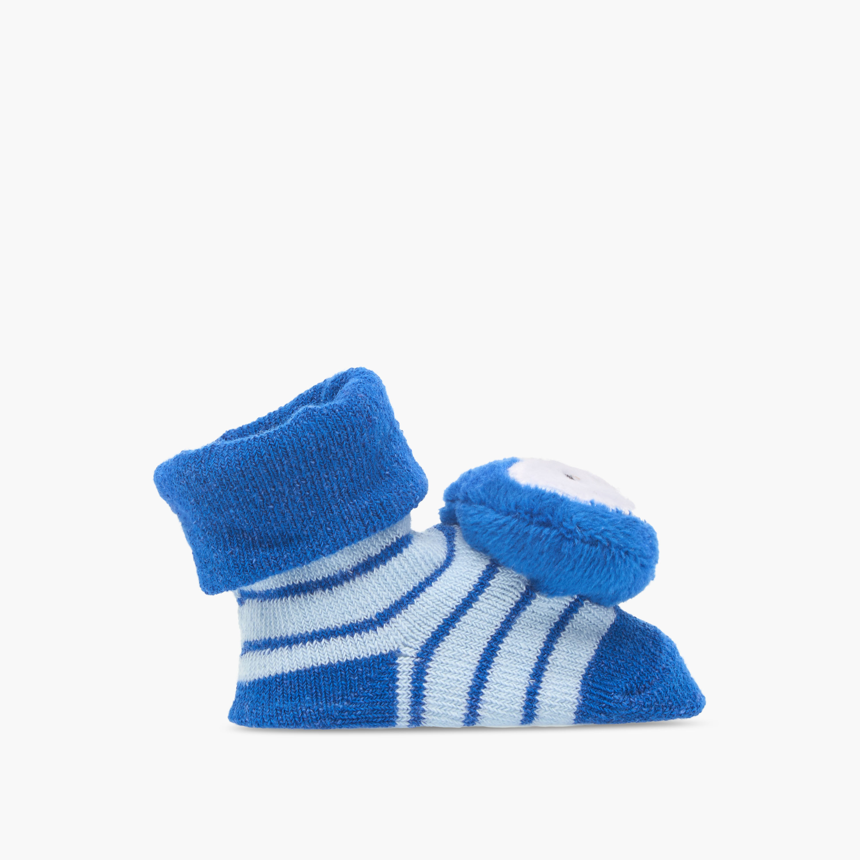 Juniors Applique Detail Slip-On Booties-baby-boys-shoes-booties-image-3