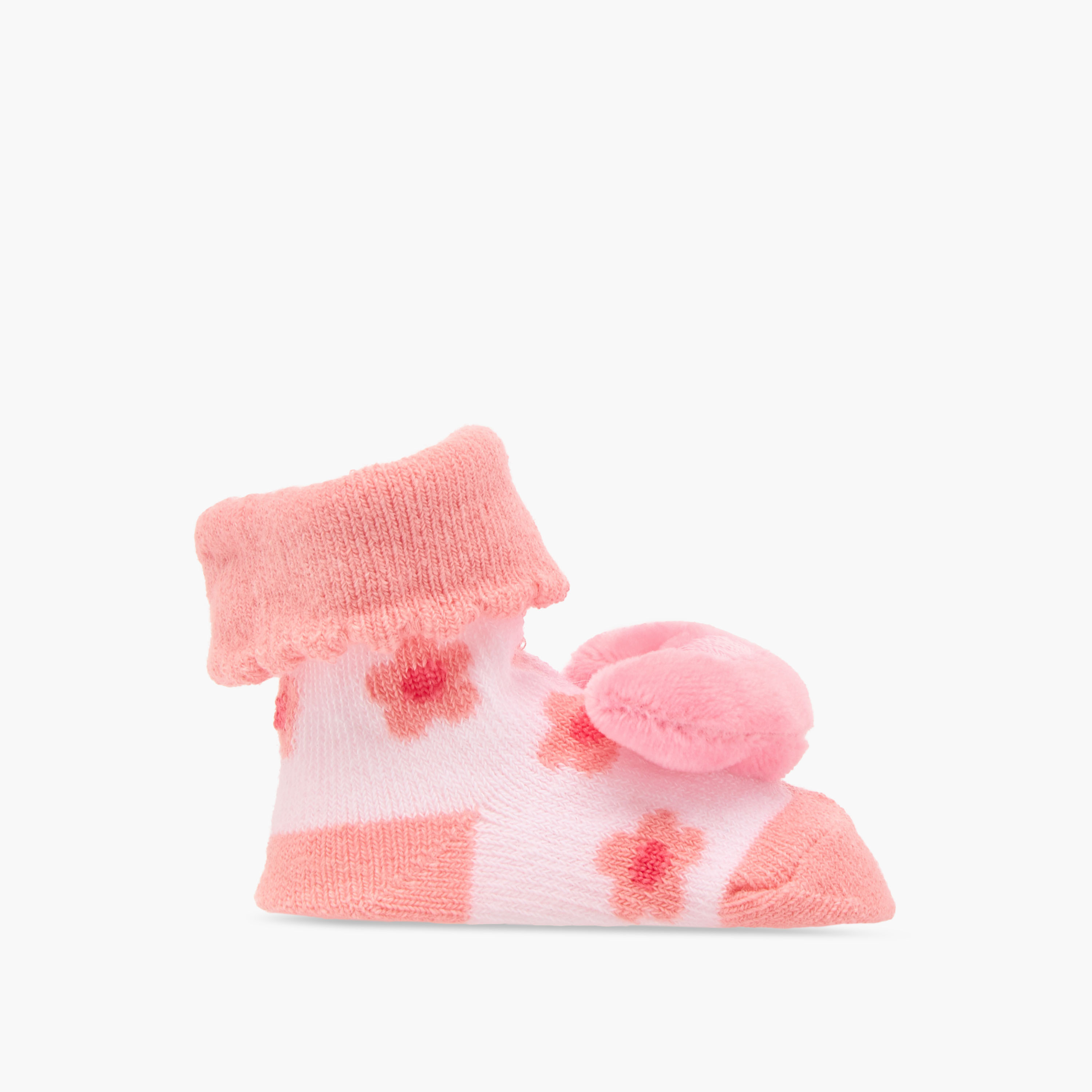 Juniors Applique Detail Slip-On Booties-baby-girls-shoes-booties-image-3