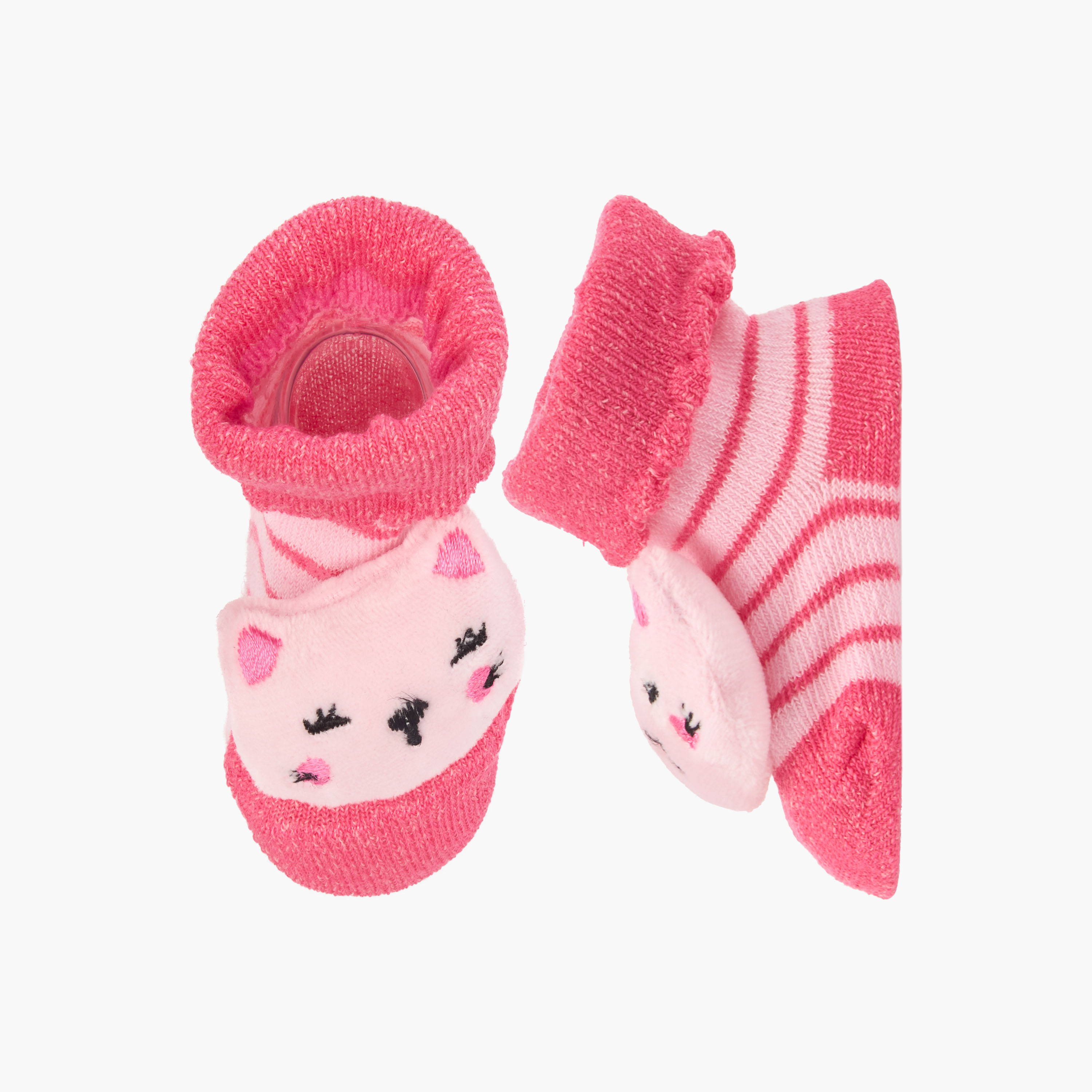 Juniors Applique Detail Slip-On Booties-baby-girls-shoes-booties-image-1