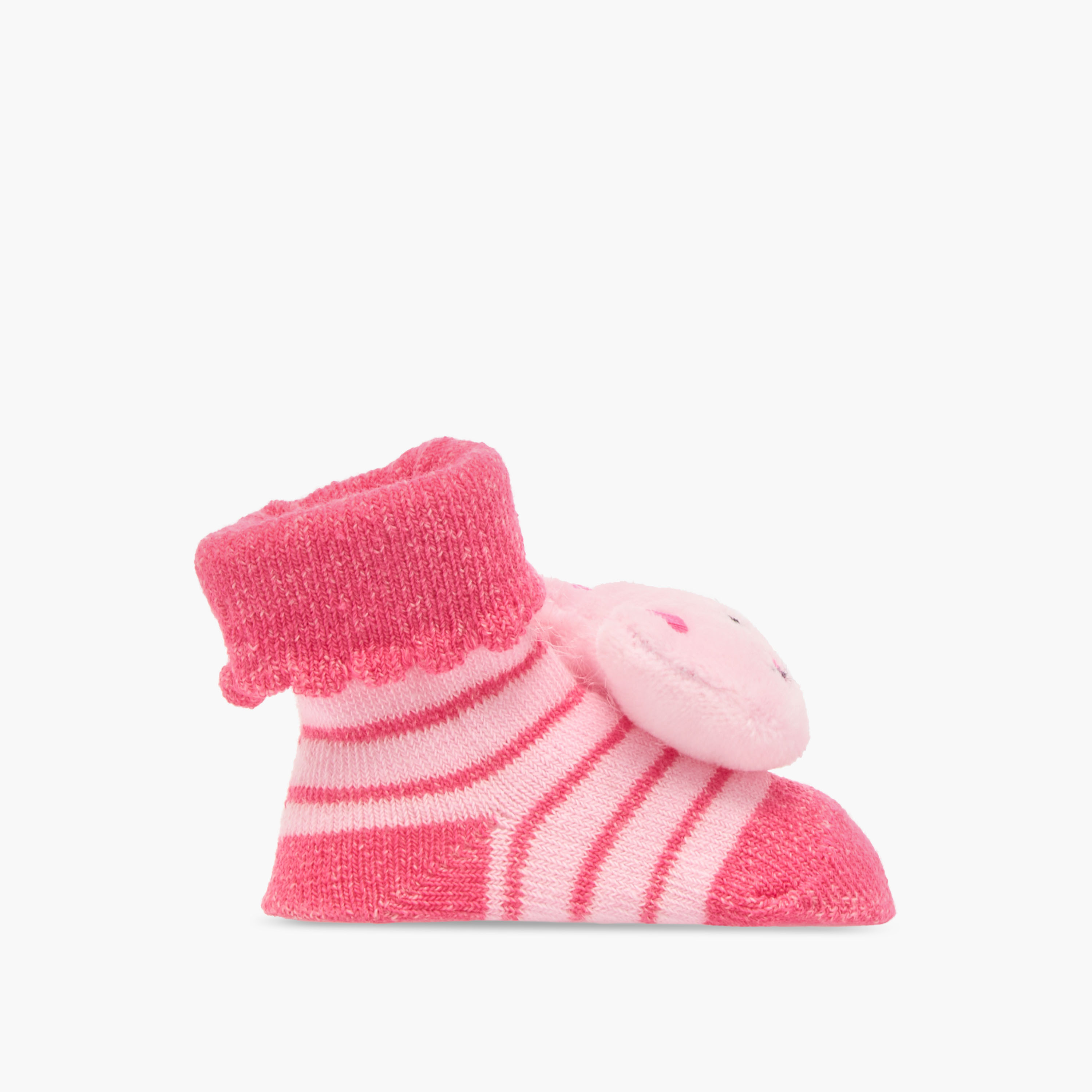 Juniors Applique Detail Slip-On Booties-baby-girls-shoes-booties-image-3
