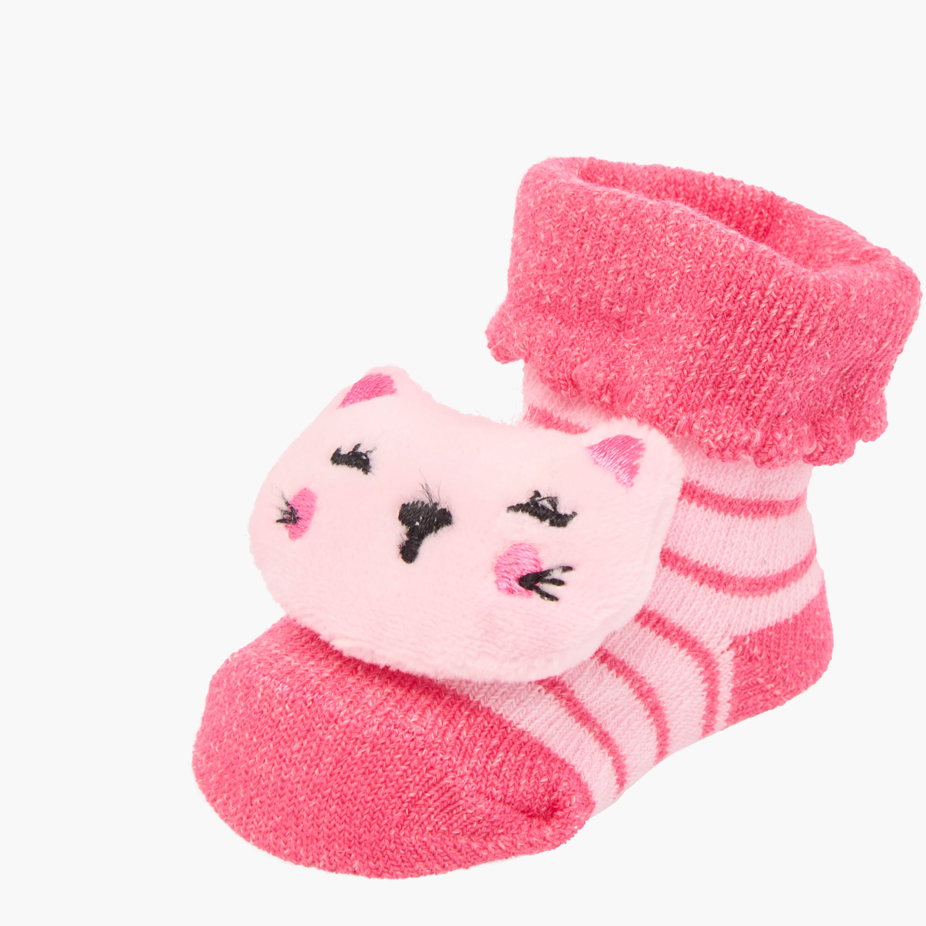 Juniors Applique Detail Slip-On Booties-baby-girls-shoes-booties-image-4
