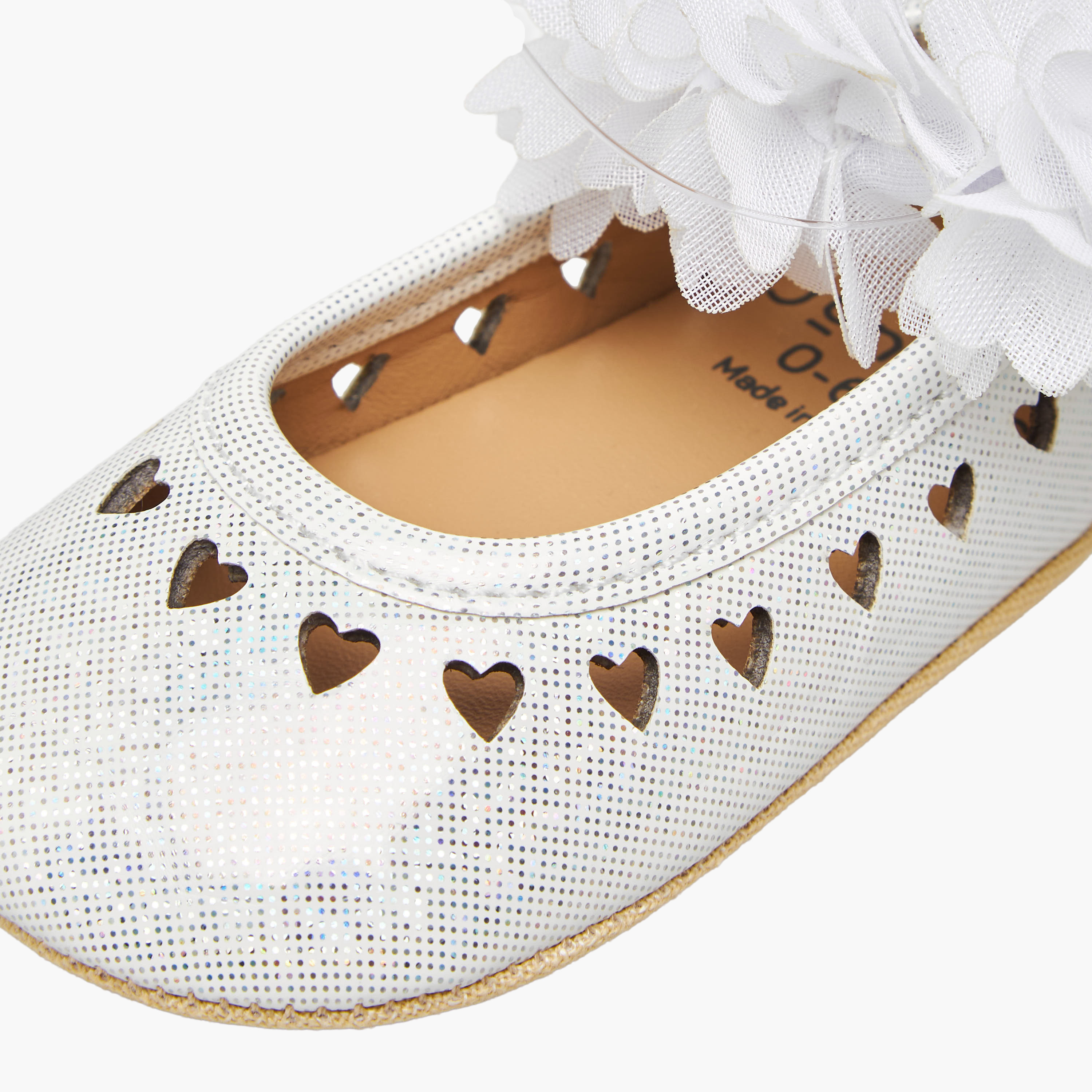 Juniors Booties with Elastic Strap, Floral Accent-baby-girls-shoes-closedshoes-image-4