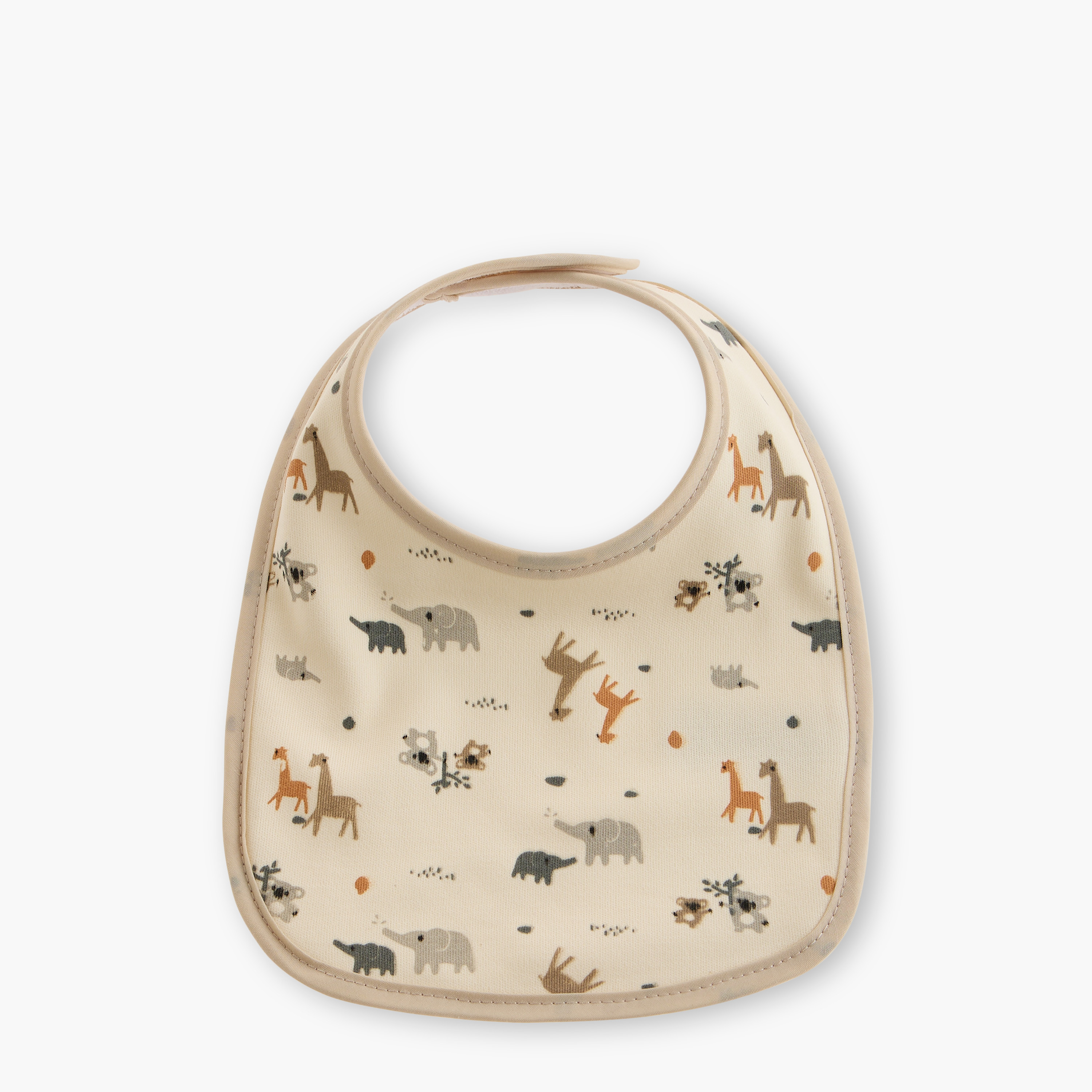 Juniors Animal Print Bib with Hook and Loop Closure - Set of 3-baby-feeding-bibs-image-4