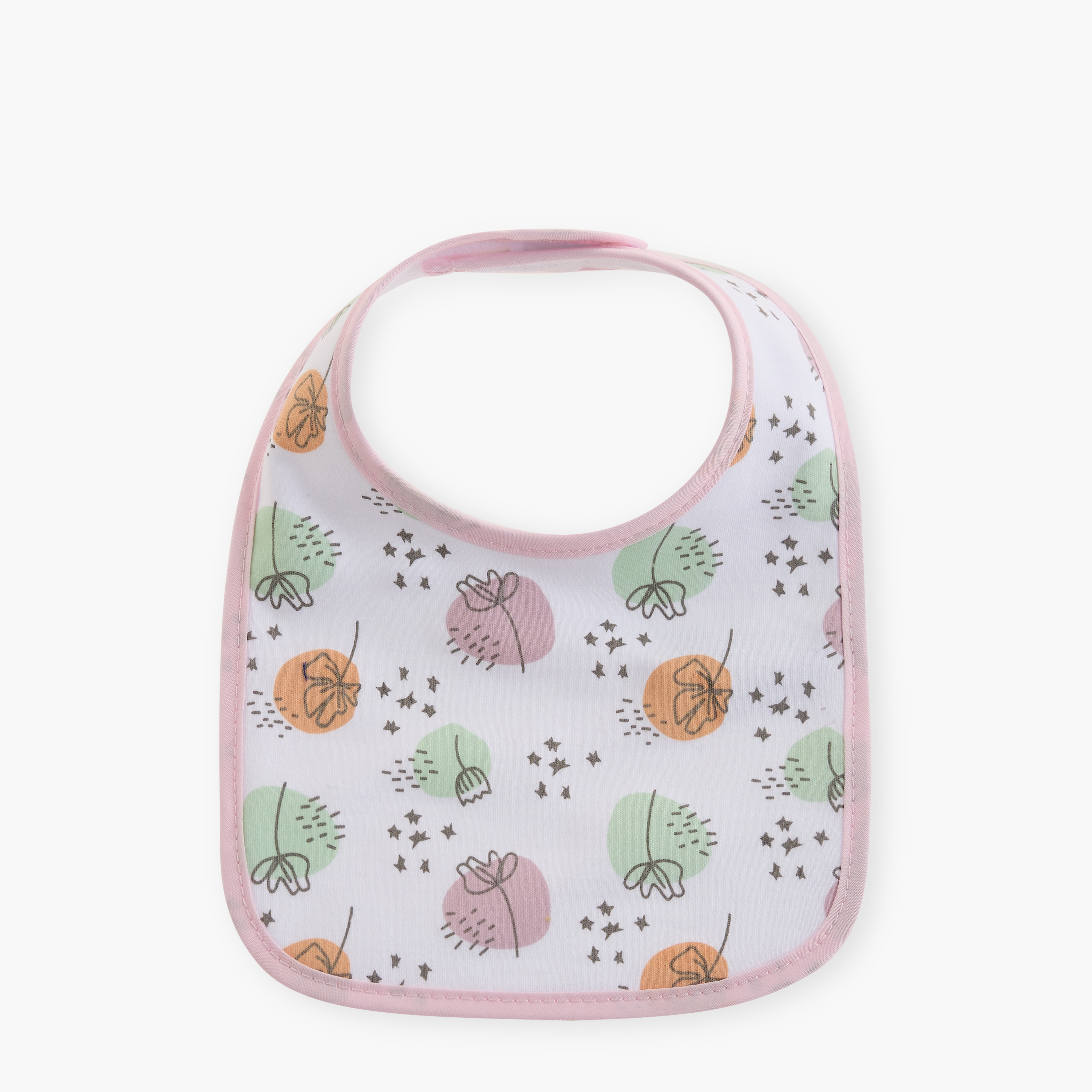 مريلة بطبعات وشريط إغلاق لاصق من جونيورز - طقم من 3 قطع-baby-feeding-bibs-image-2