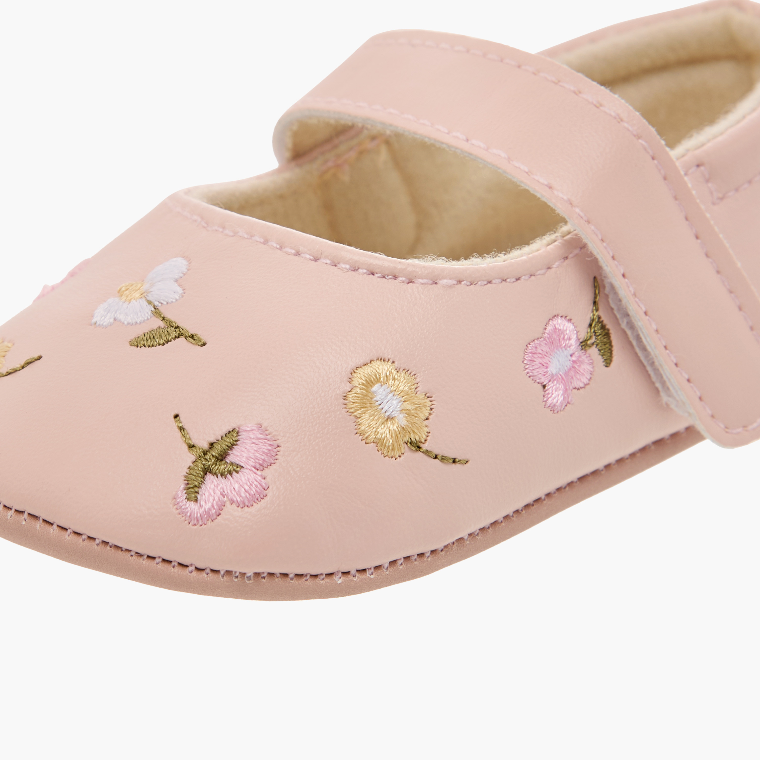 مجموعة أبوات بتطريز أزهار قطعتين من جونيورز-baby-girls-shoes-booties-image-3