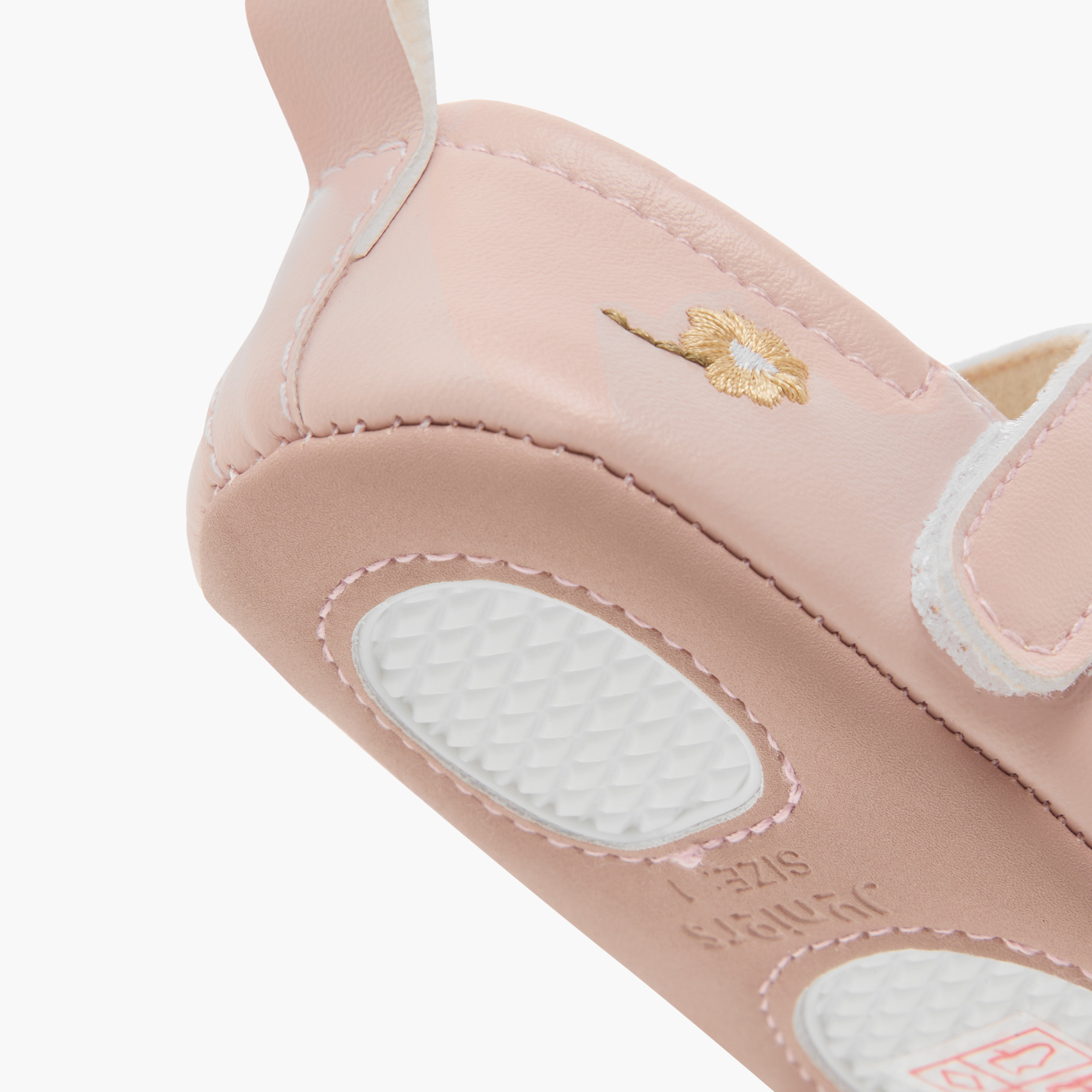 مجموعة أبوات بتطريز أزهار قطعتين من جونيورز-baby-girls-shoes-booties-image-2