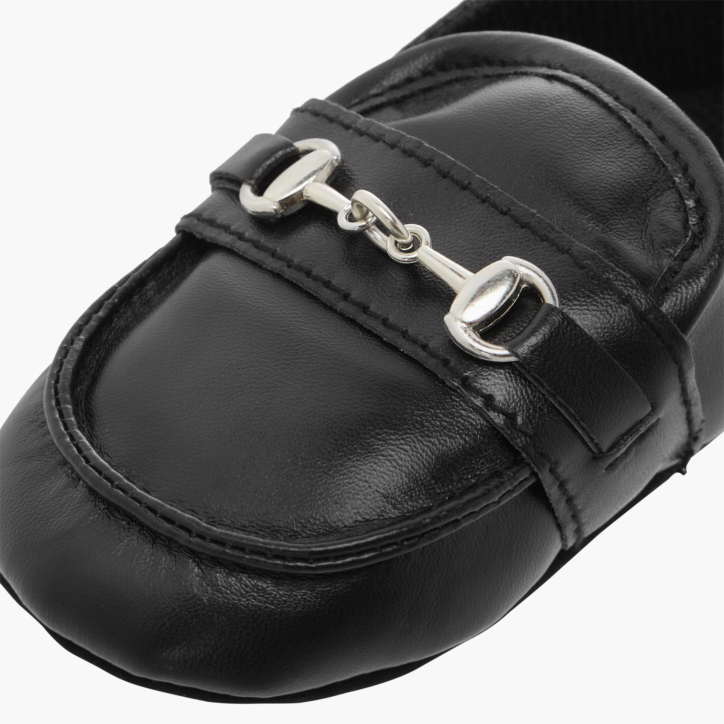 Juniors Solid Slip-On Booties with Metal Accent - Set of 2-baby-boys-shoes-booties-image-6