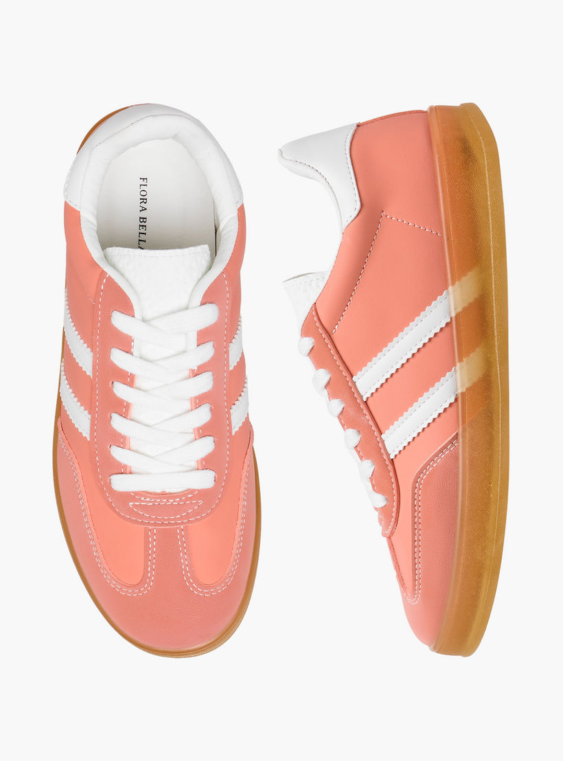 Flora Bella Panelled Sneakers with Lace-Up Closure-women-shoes-sneakers-image-1