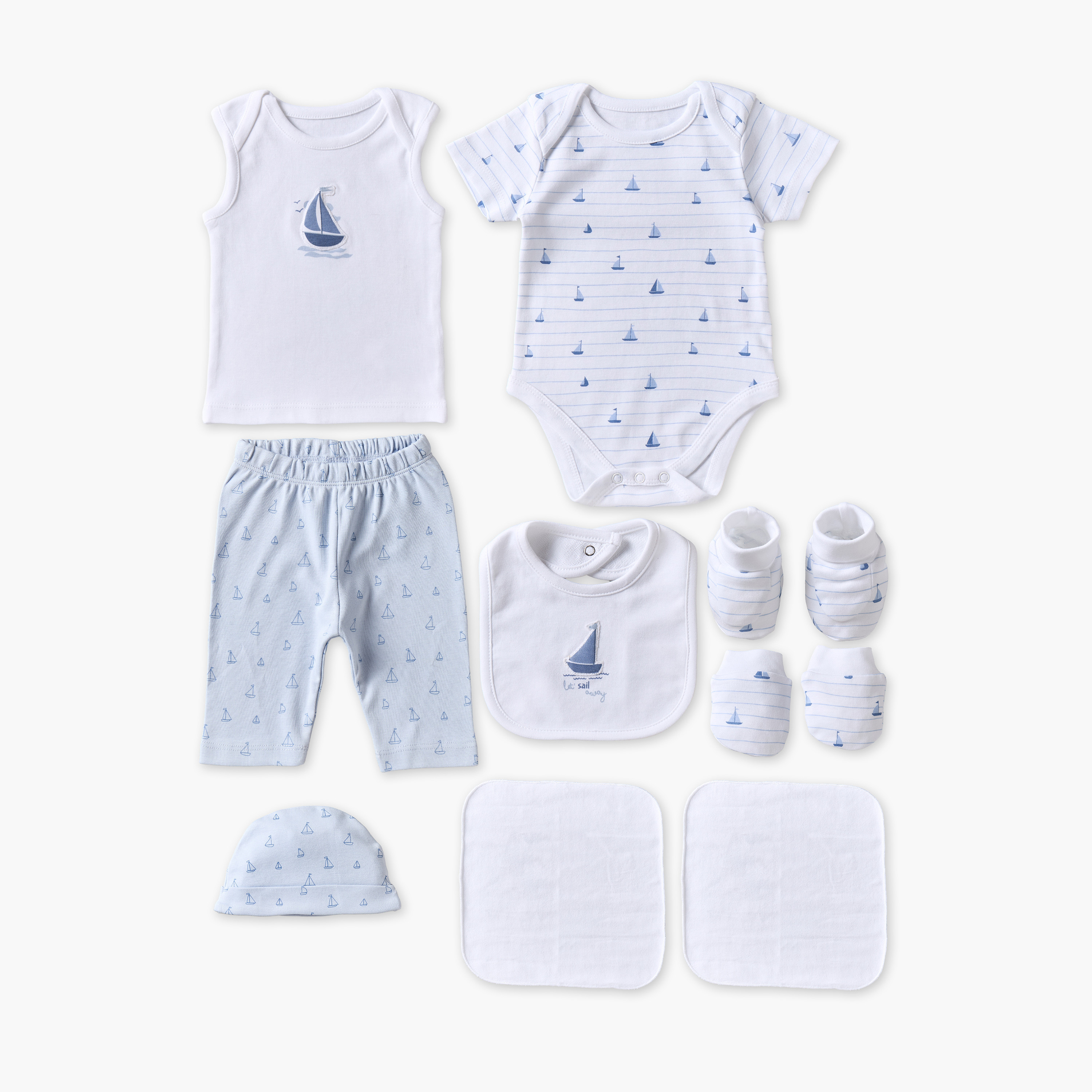 Set of 9 Juniors Clothing Gift Set with Sail Boat Print-baby-boys-clothing-setsandcoords-image-2